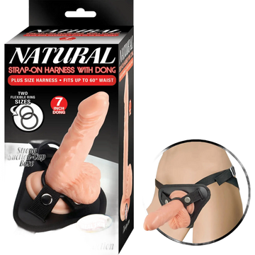 NATURAL STRAP-ON HARNESS W/ DONG Nasstoys
