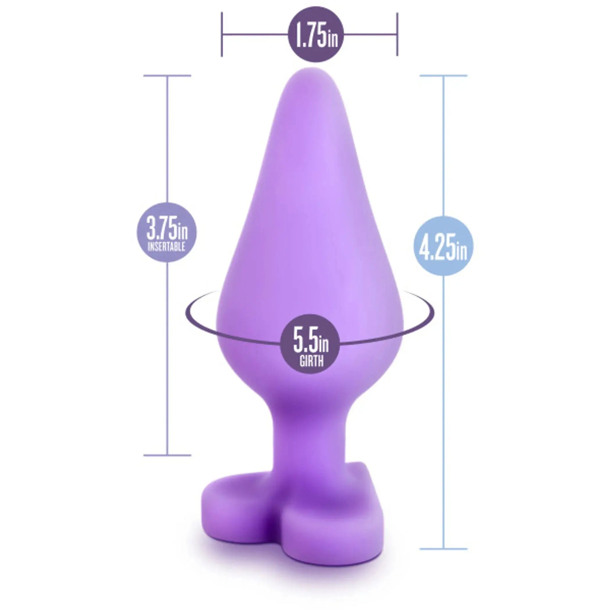 Naughtier Candy Hearts Purple Butt Plug Blush Novelties
