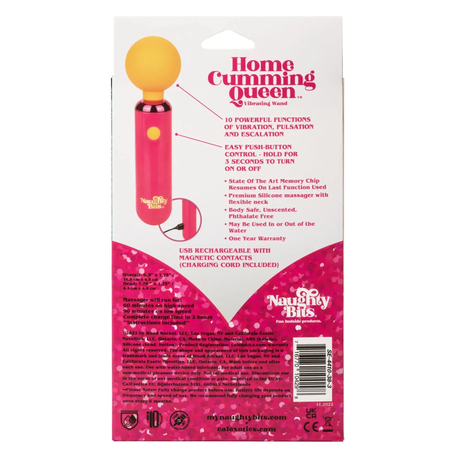 Naughty Bits Home Cumming Queen Vibrating Wand California Exotic Novelties