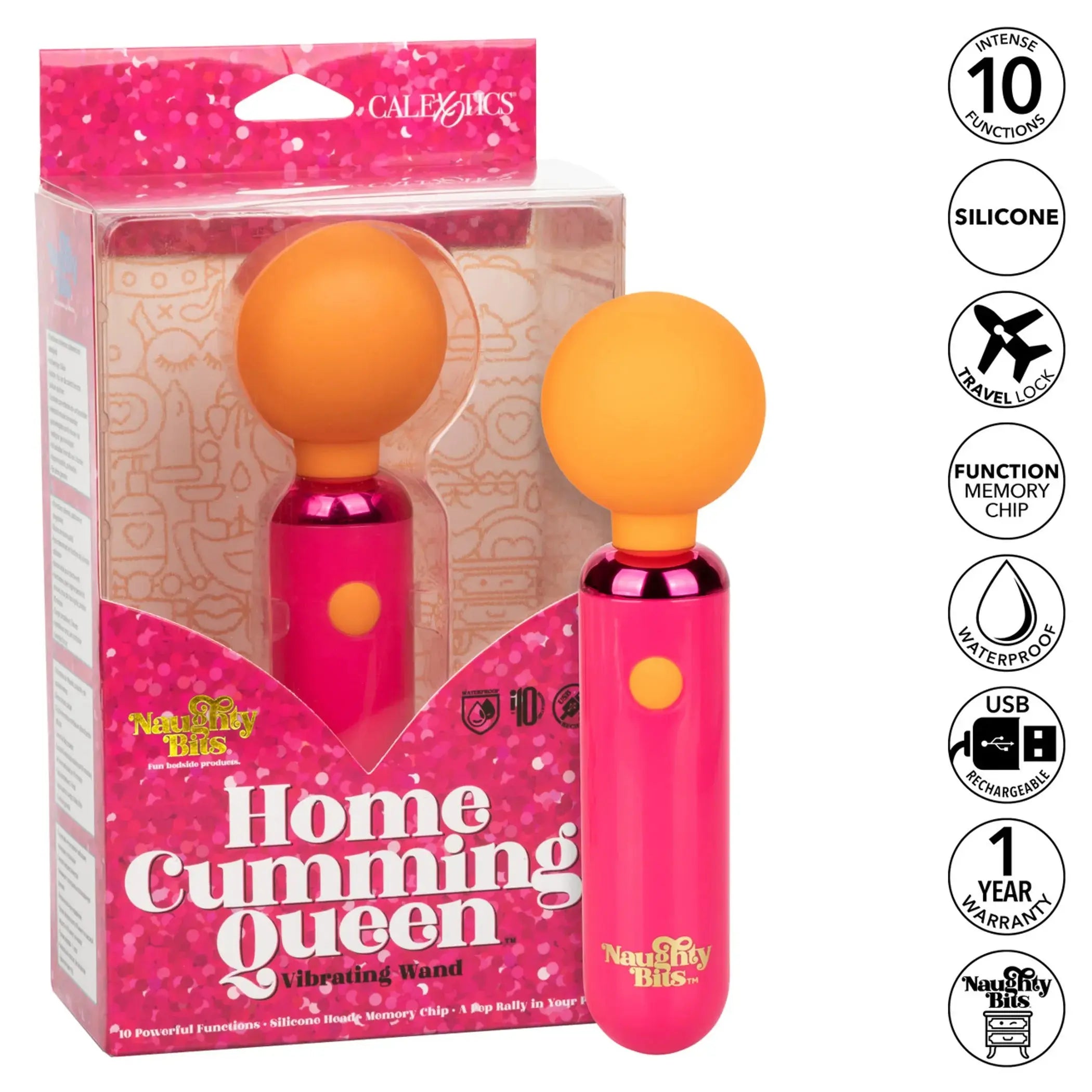 Naughty Bits Home Cumming Queen Vibrating Wand California Exotic Novelties