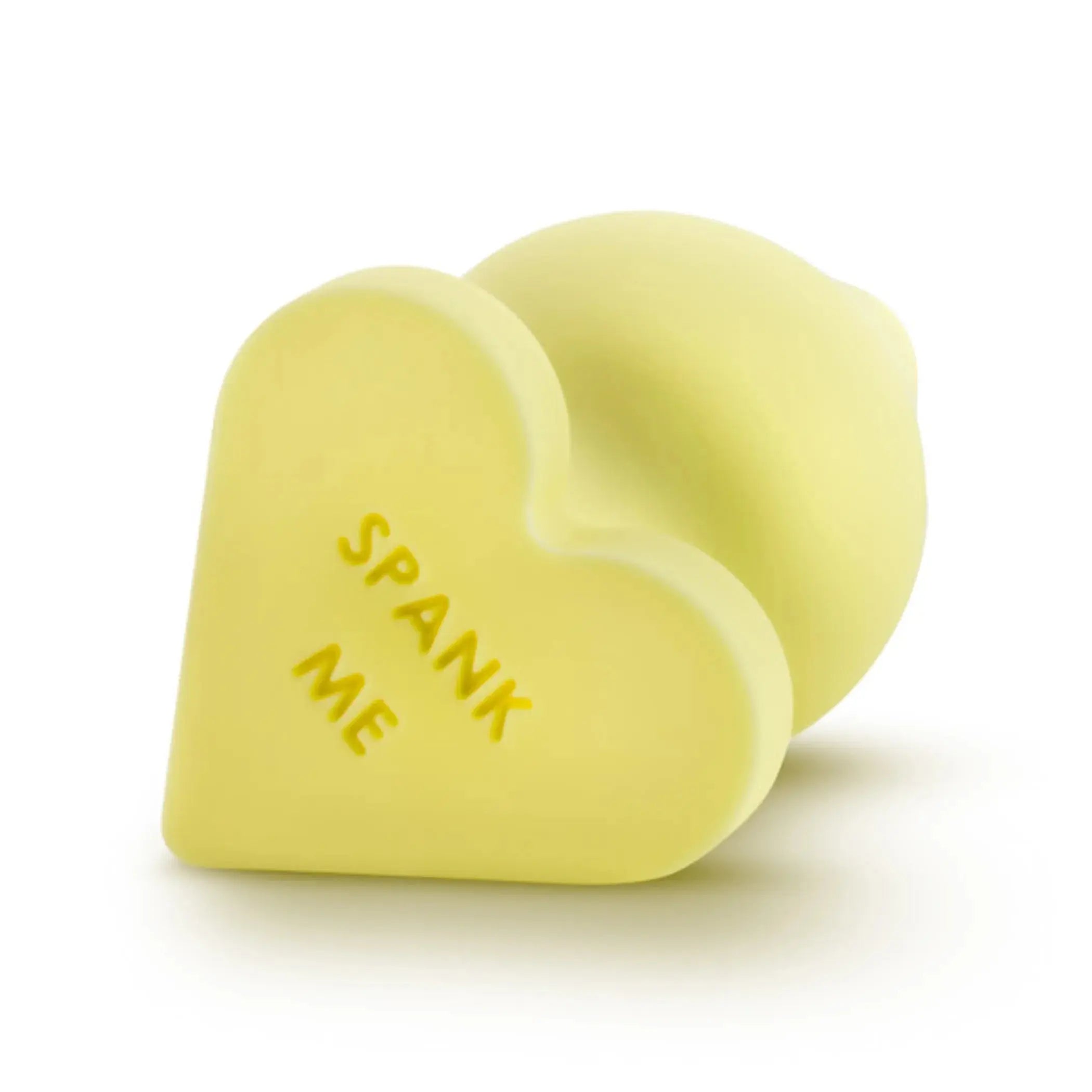 Naughty Candy Heart Spank Me Yellow Blush Novelties