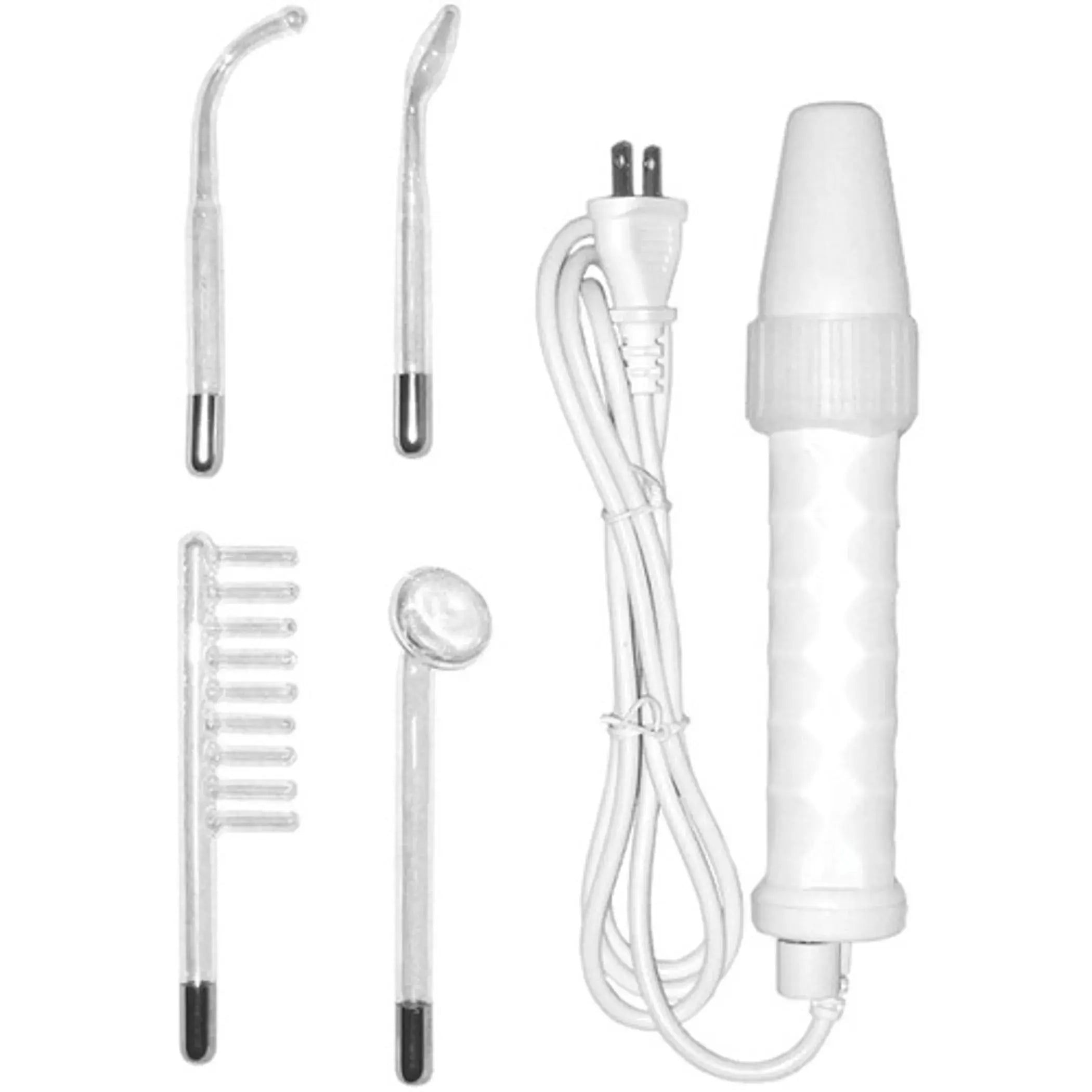 Neon Wand Electrosex Kit White Handle Purple Electrode US Plug Kink Labs