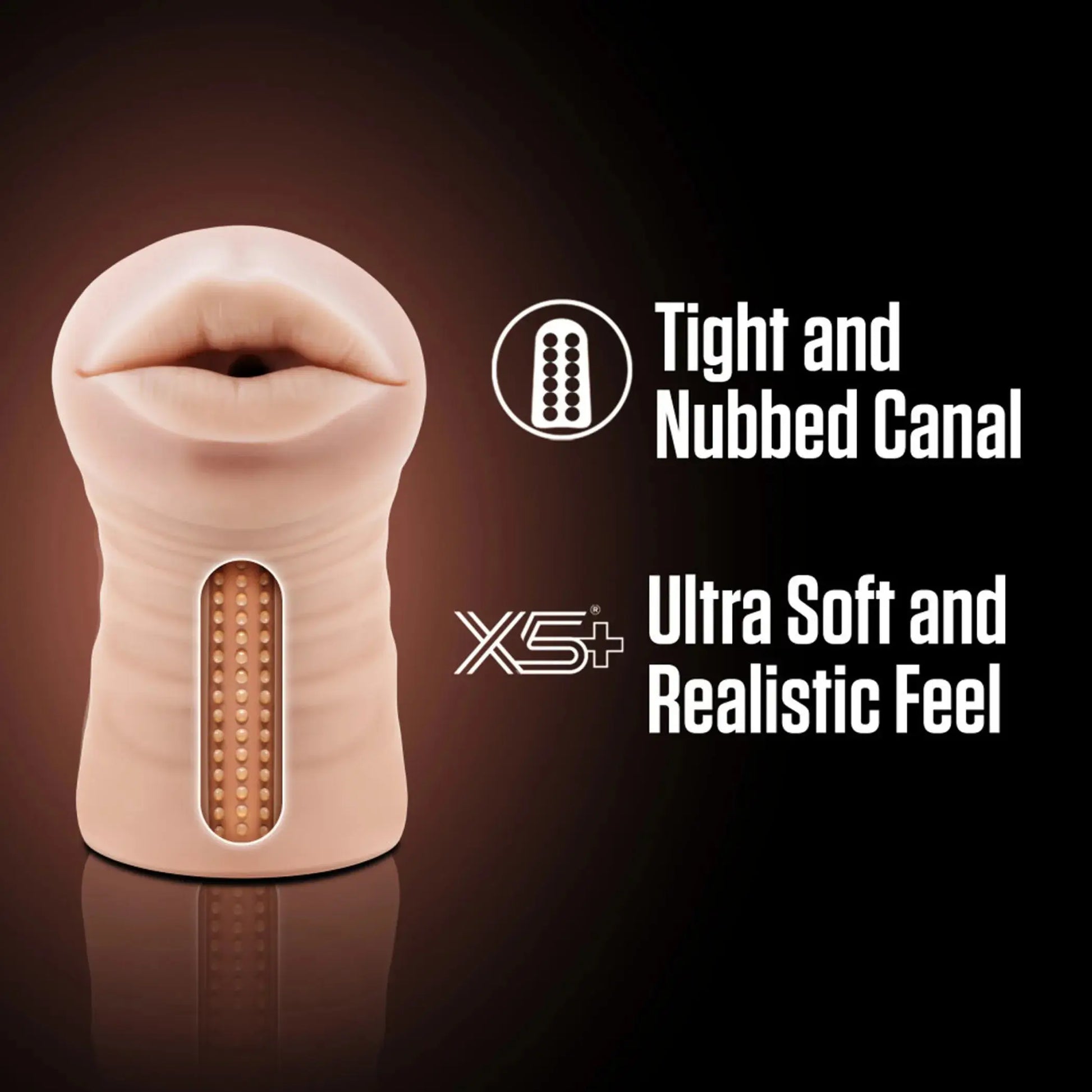 Nicole Vibrating Stroker Beige Blush Novelties