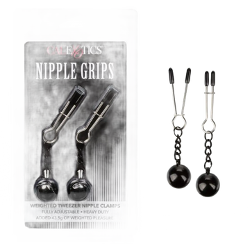 NIPPLE GRIPS WEIGHTED TWEEZER NIPPLE CLAMPS California Exotic Novelties