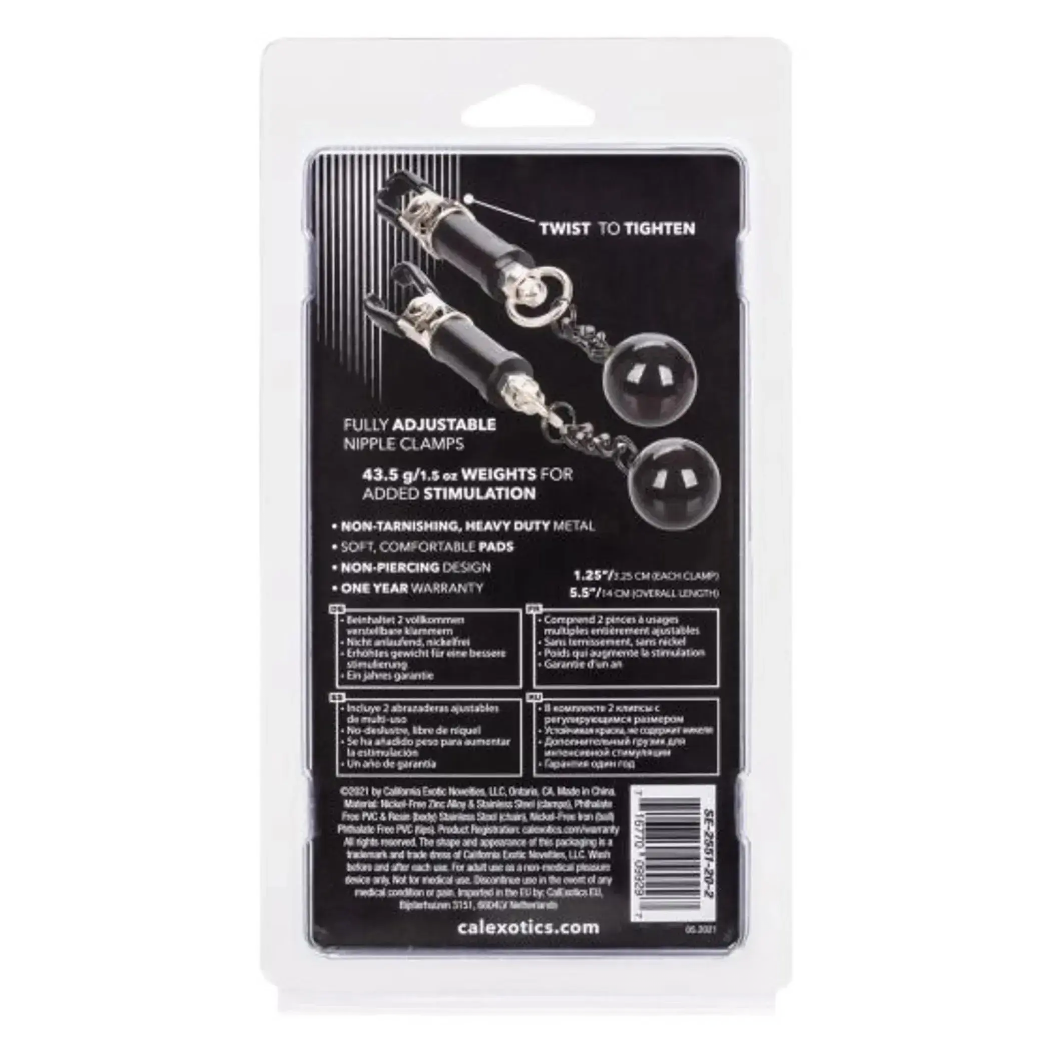 NIPPLE GRIPS WEIGHTED TWIST NIPPLE CLAMPS California Exotic Novelties