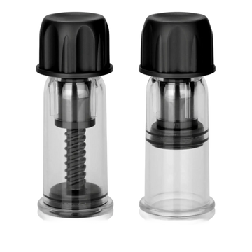 NIPPLE PLAY VACUUM TWIST SUCKERS BLACK California Exotic Novelties