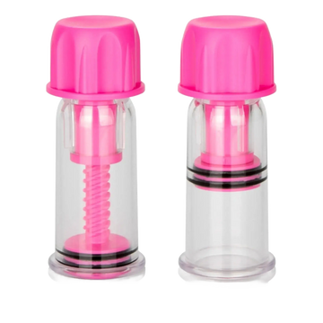 NIPPLE PLAY VACUUM TWIST SUCKERS PINK California Exotic Novelties