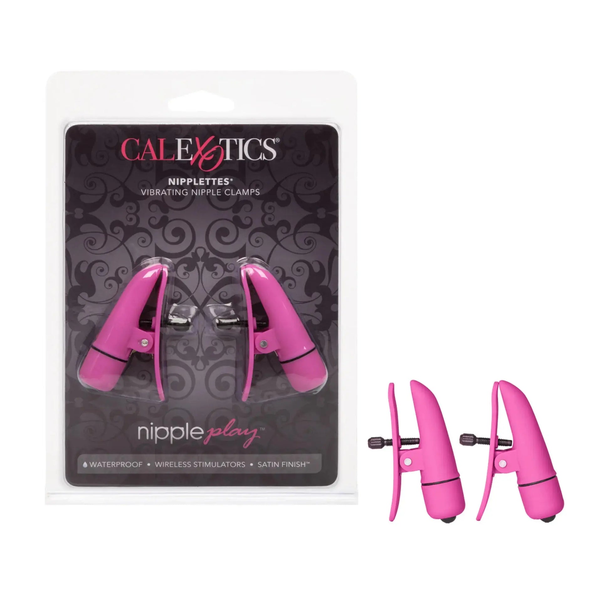 Nipplettes Pink Vibrating Nipple Clamps California Exotic Novelties