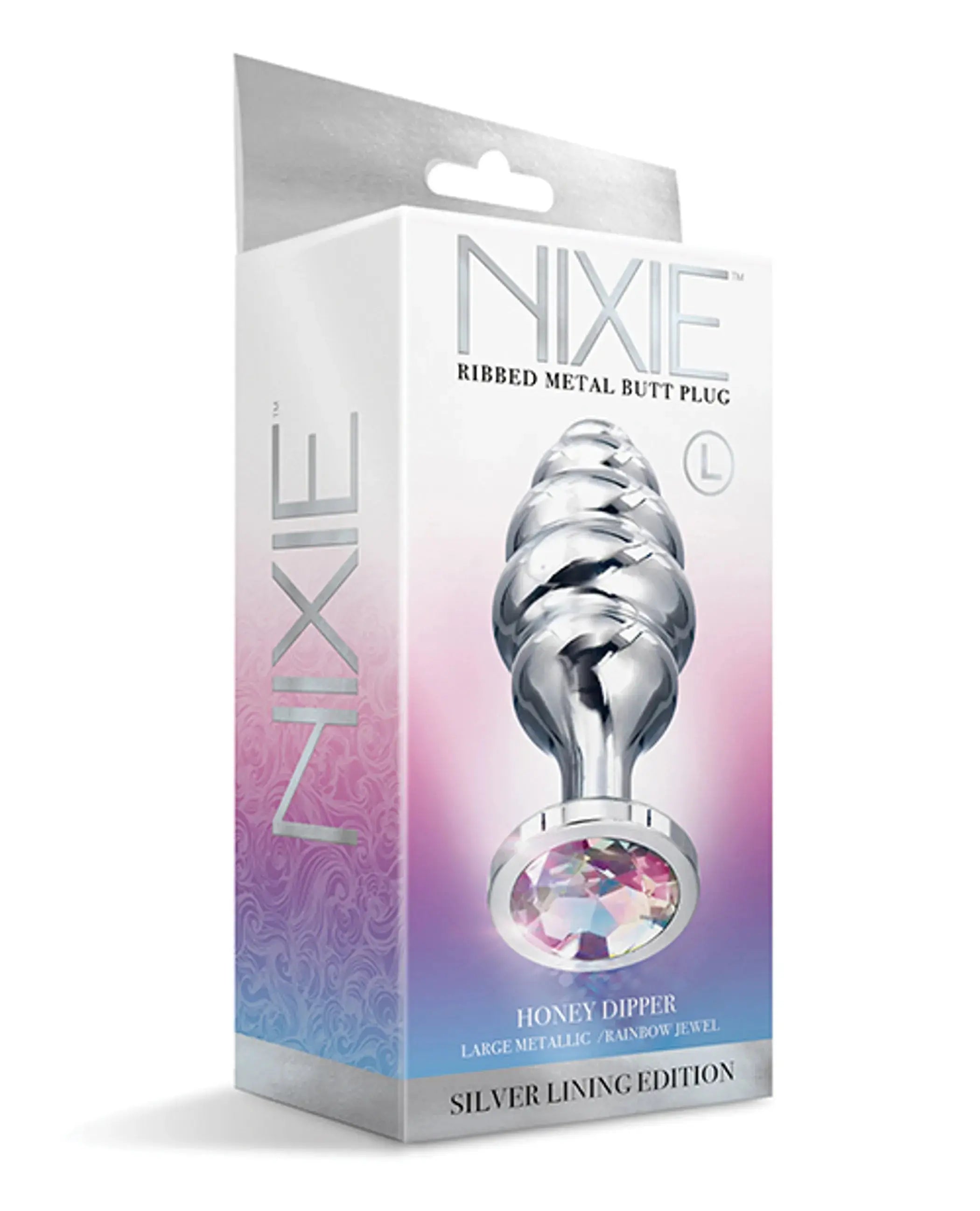 Nixie Honey Dipper Large Ribbed Stainless Steel Plug Global Novelties