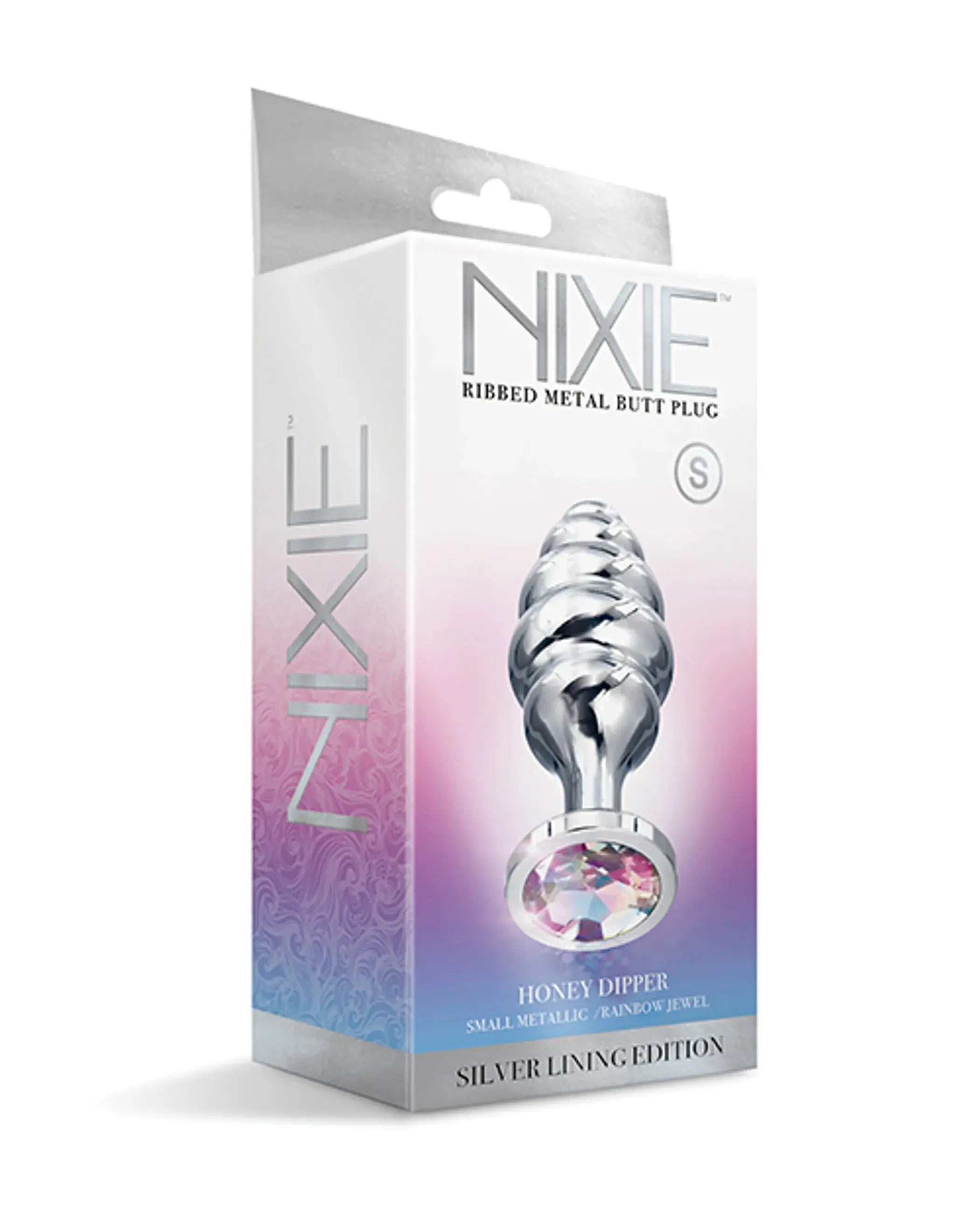 Nixie Honey Dipper Small Ribbed Stainless Steel Plug Global Novelties
