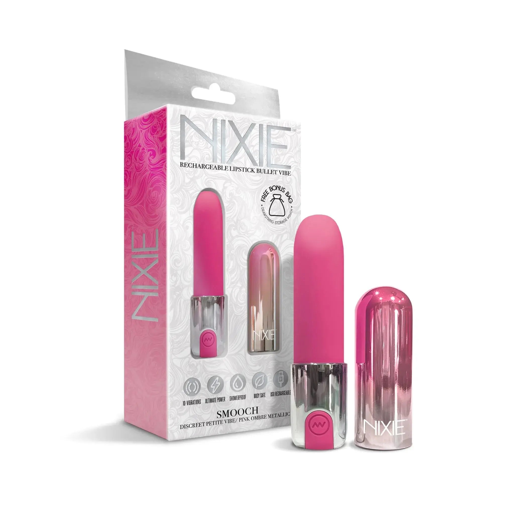 Nixie Lipstick Vibrator Pink Ombre Global Novelties