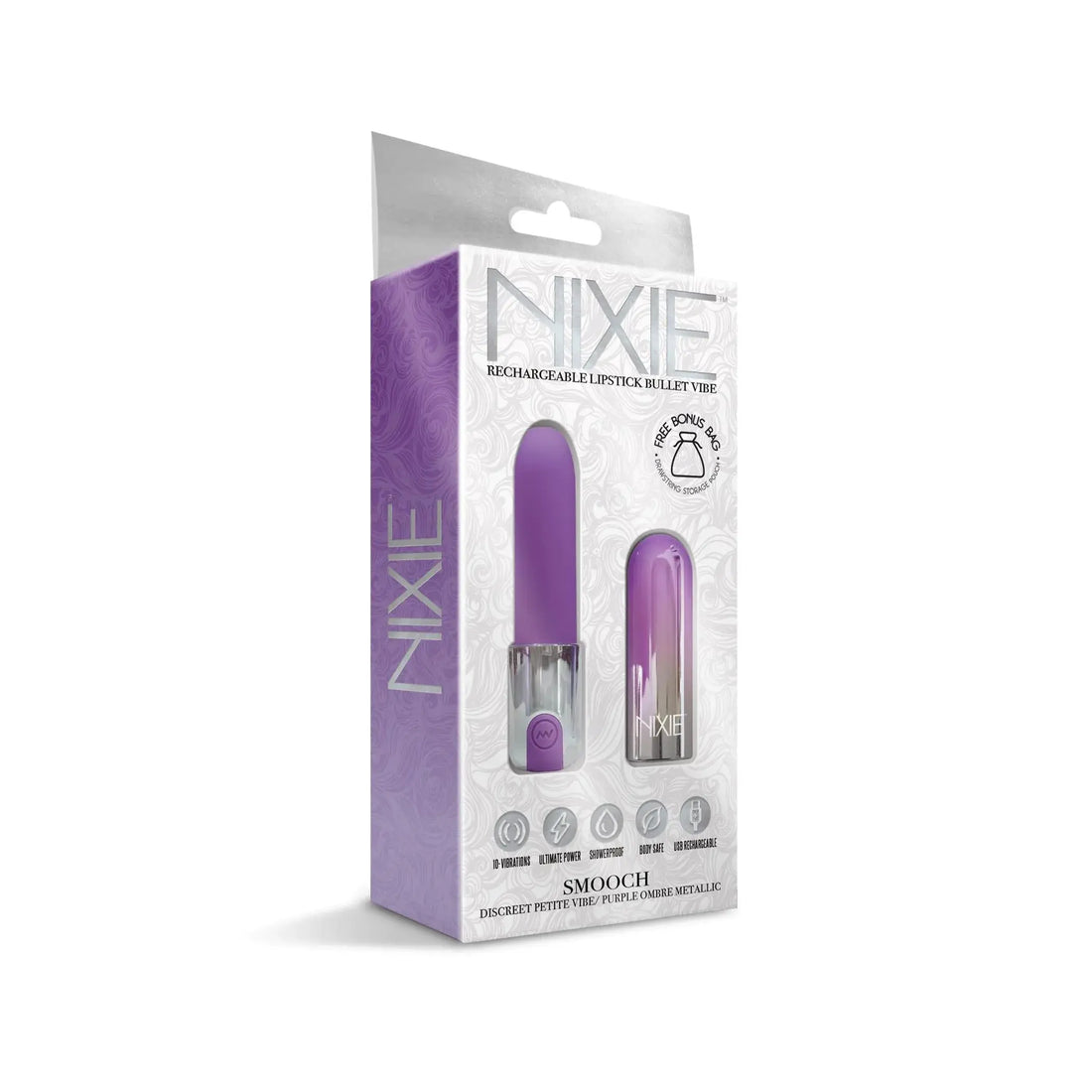 Nixie Lipstick Vibrator Purple Ombre Global Novelties