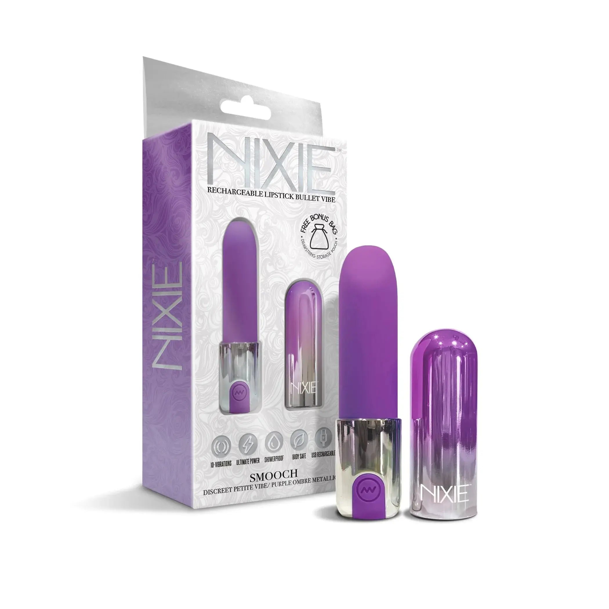 Nixie Lipstick Vibrator Purple Ombre Global Novelties
