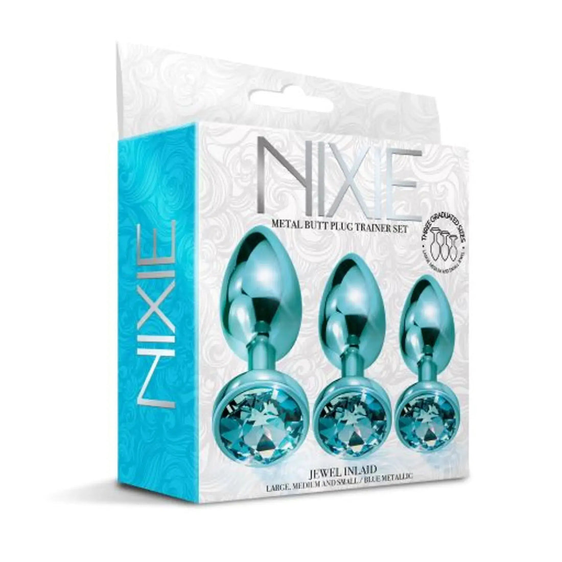 Nixie Metal Plug Trainer Set Blue Metallic Global Novelties