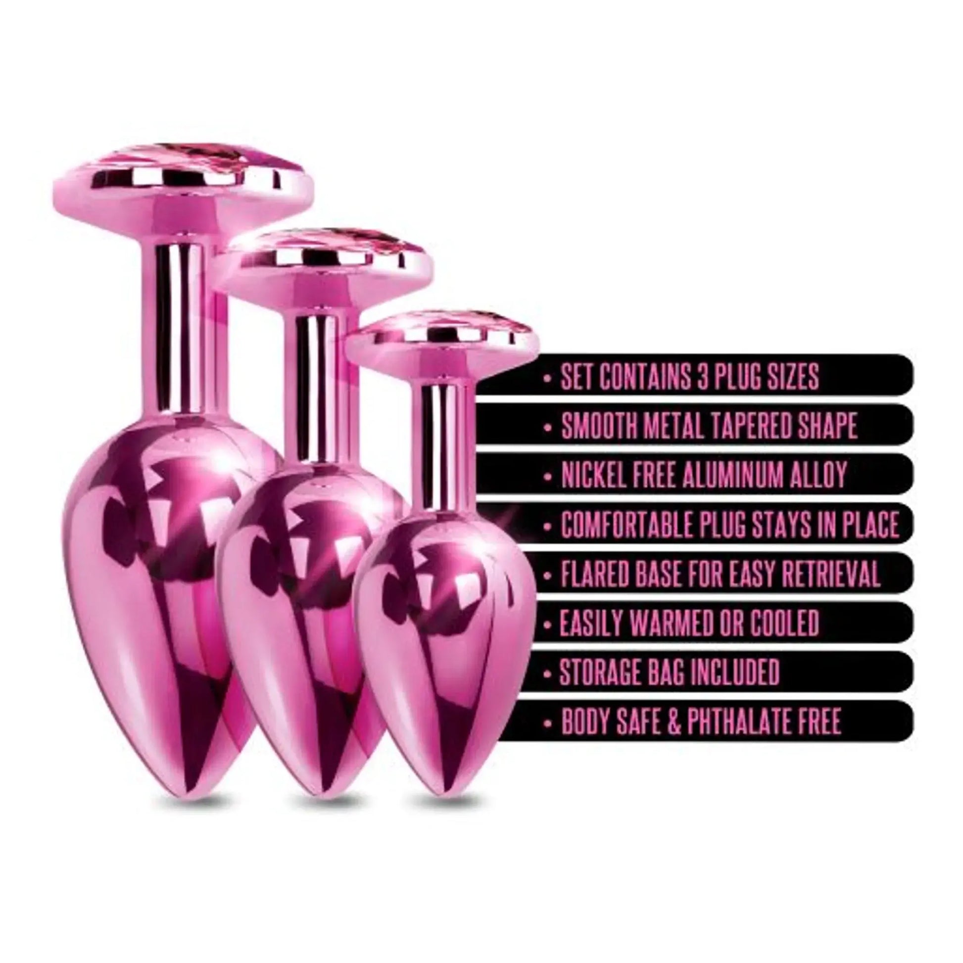 Nixie Metal Plug Trainer Set Pink Metallic Global Novelties