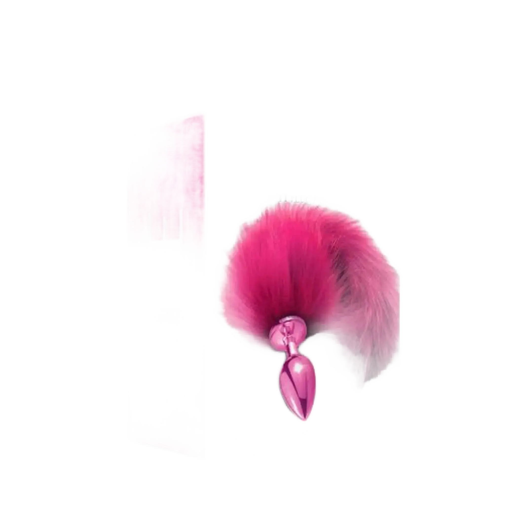 NIXIE METAL PLUG W/ OMBRE TAIL MEDIUM PINK METALLIC Global Novelties