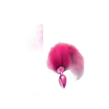 NIXIE METAL PLUG W/ OMBRE TAIL MEDIUM PINK METALLIC Global Novelties