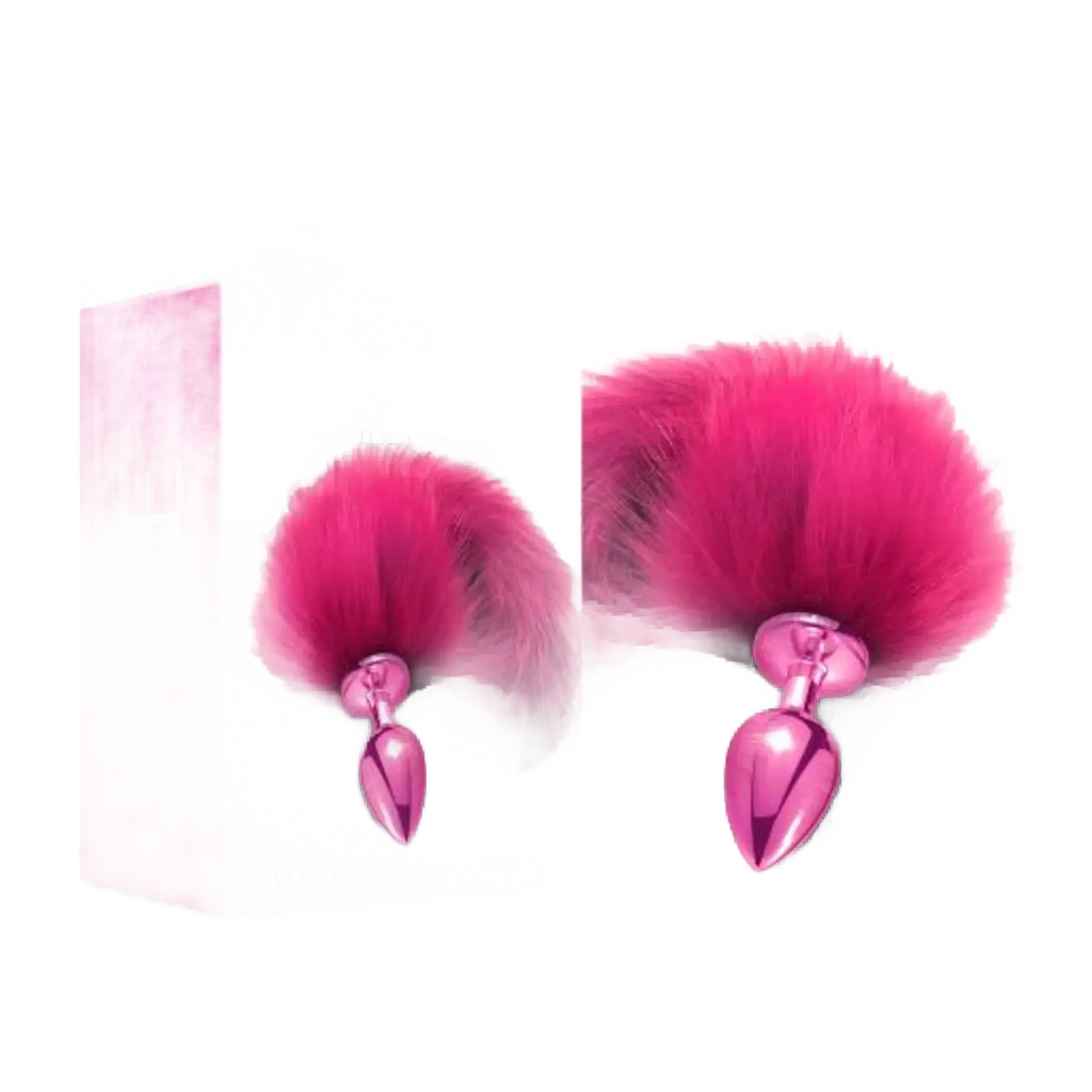 NIXIE METAL PLUG W/ OMBRE TAIL MEDIUM PINK METALLIC Global Novelties