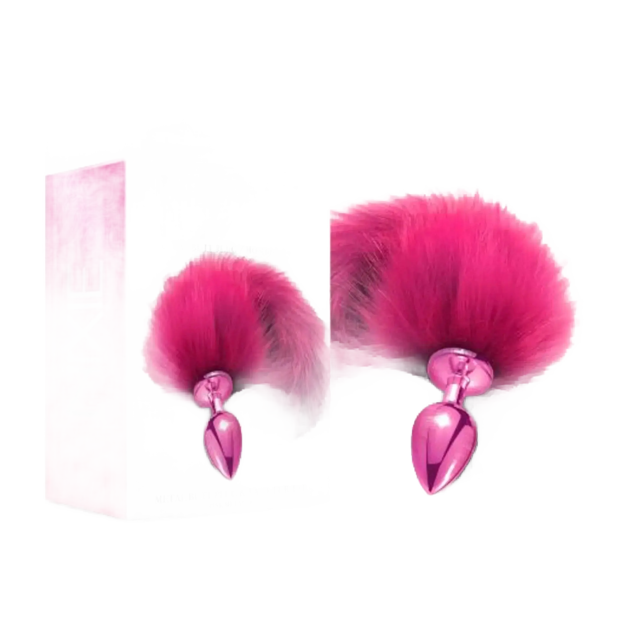 NIXIE METAL PLUG W/ OMBRE TAIL MEDIUM PINK METALLIC Global Novelties