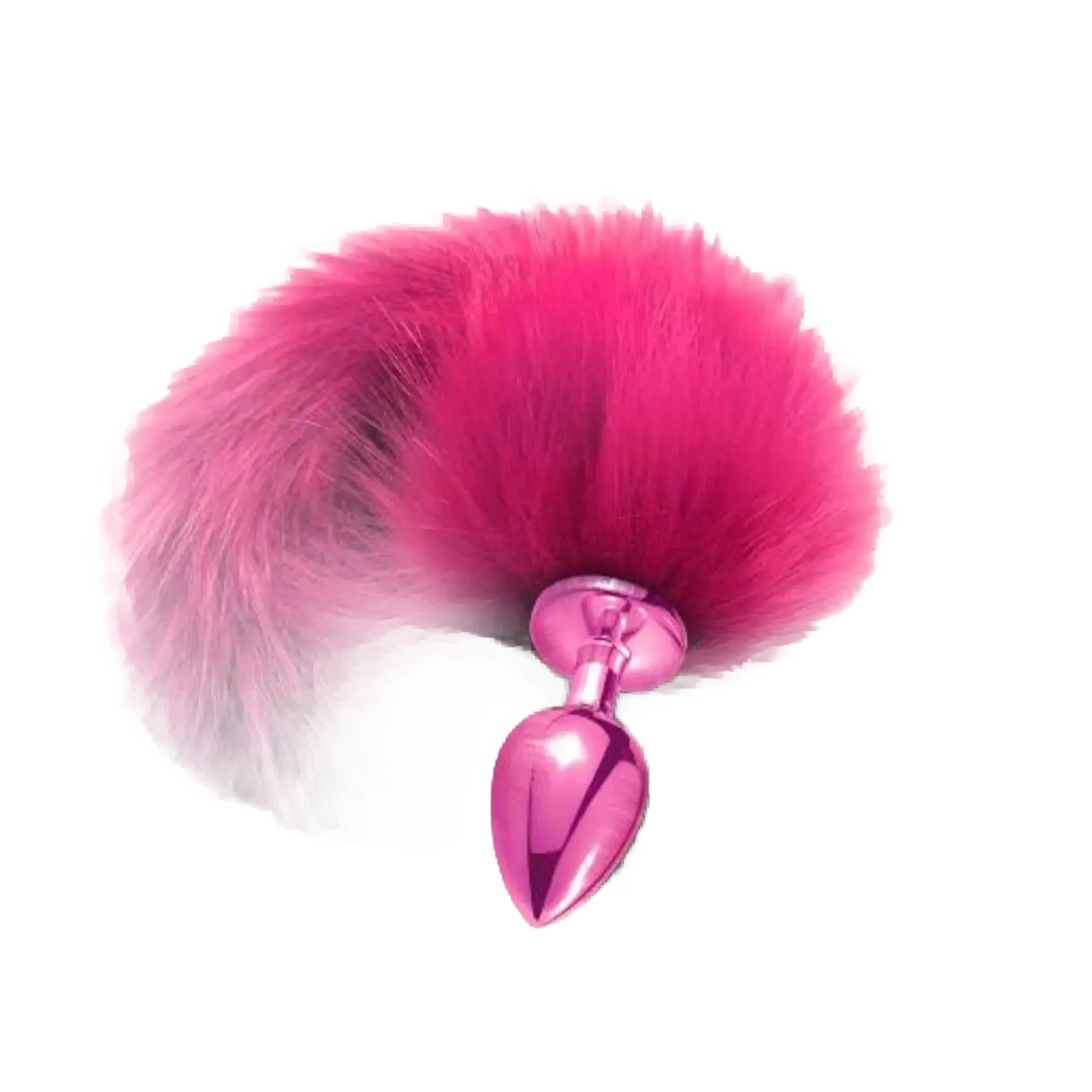 NIXIE METAL PLUG W/ OMBRE TAIL MEDIUM PINK METALLIC Global Novelties