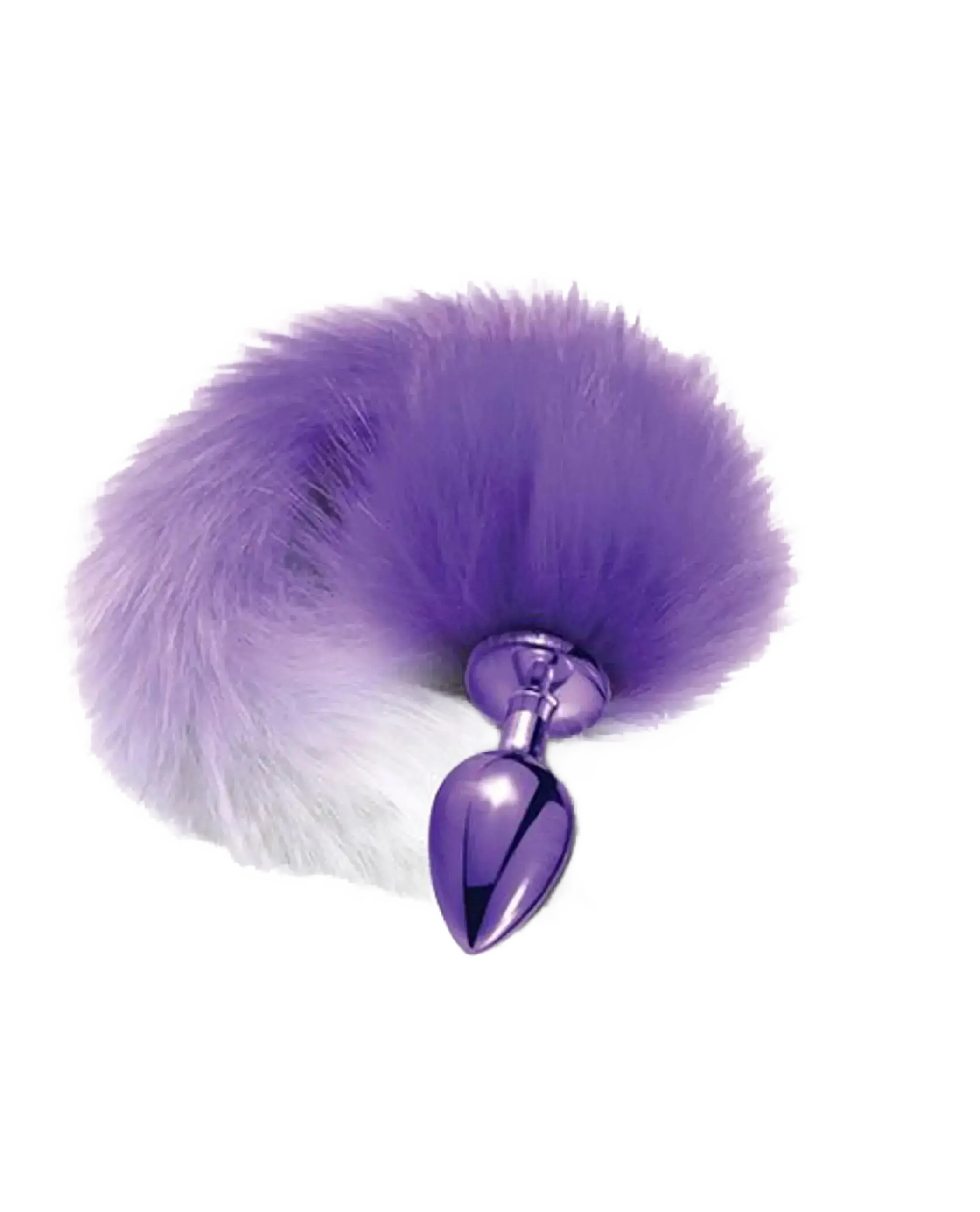 NIXIE METAL PLUG W/ OMBRE TAIL MEDIUM PURPLE METALLIC Global Novelties