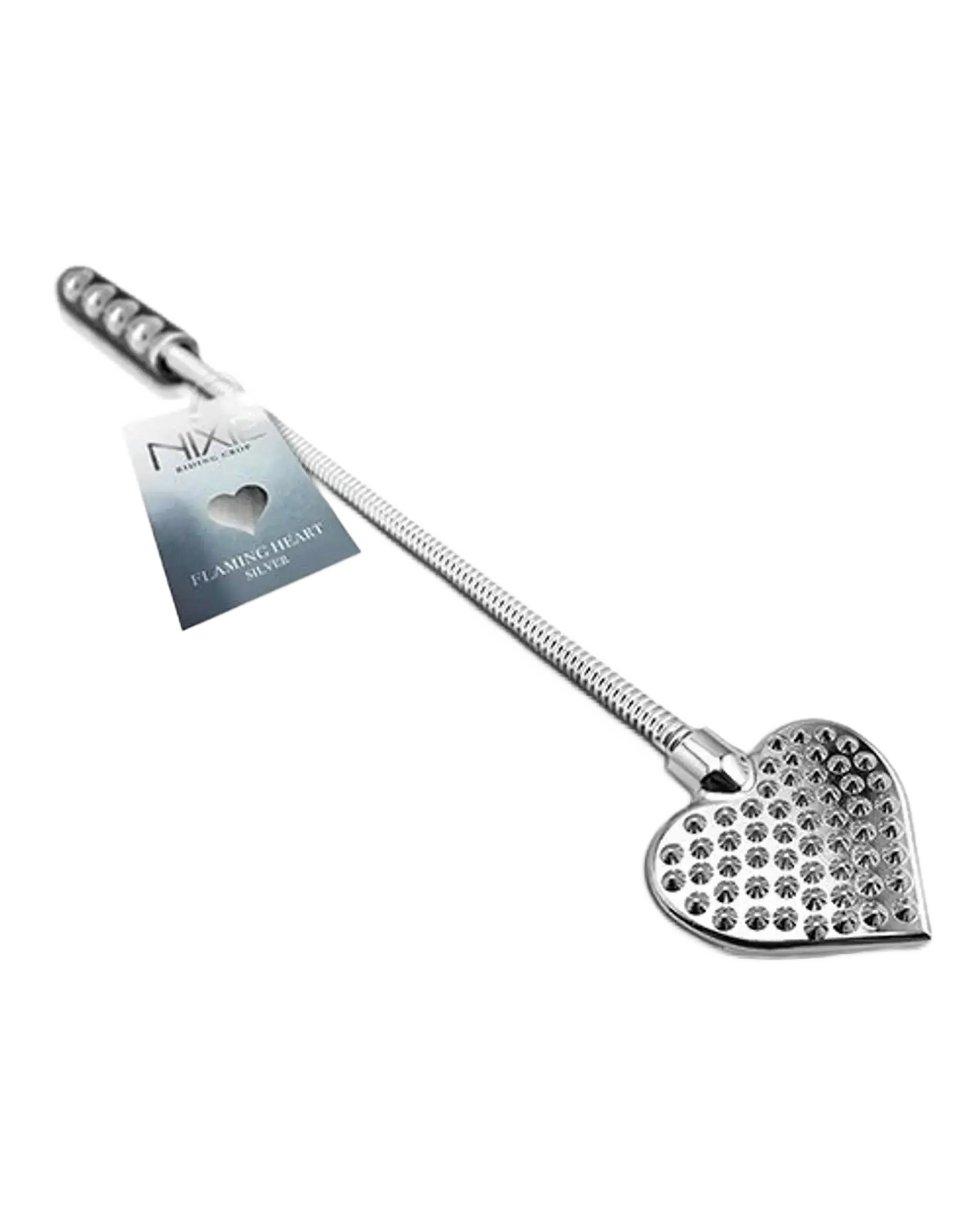 NIXIE STAINLESS STEEL RIDING CROP HEART Global Novelties
