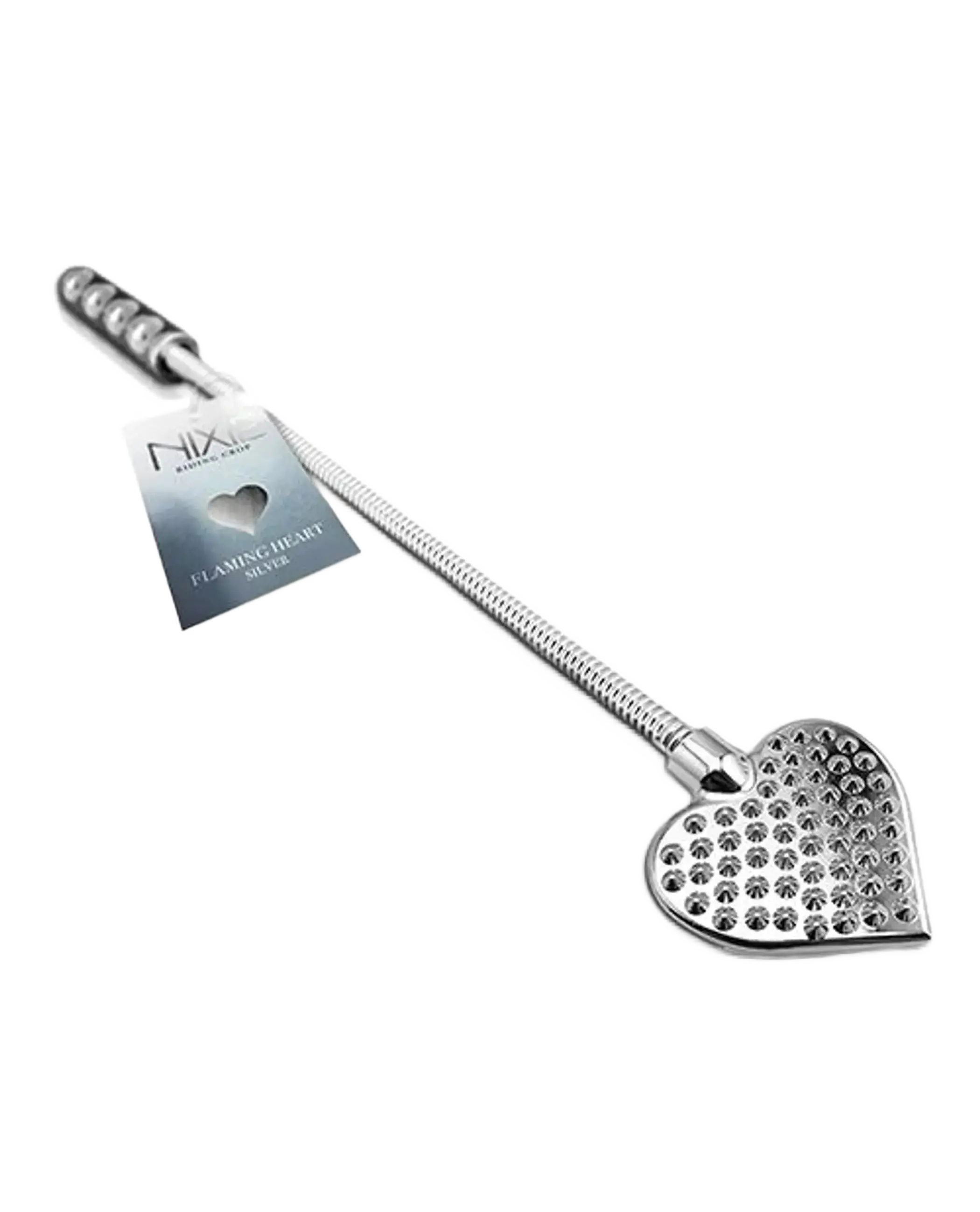 NIXIE STAINLESS STEEL RIDING CROP HEART Global Novelties