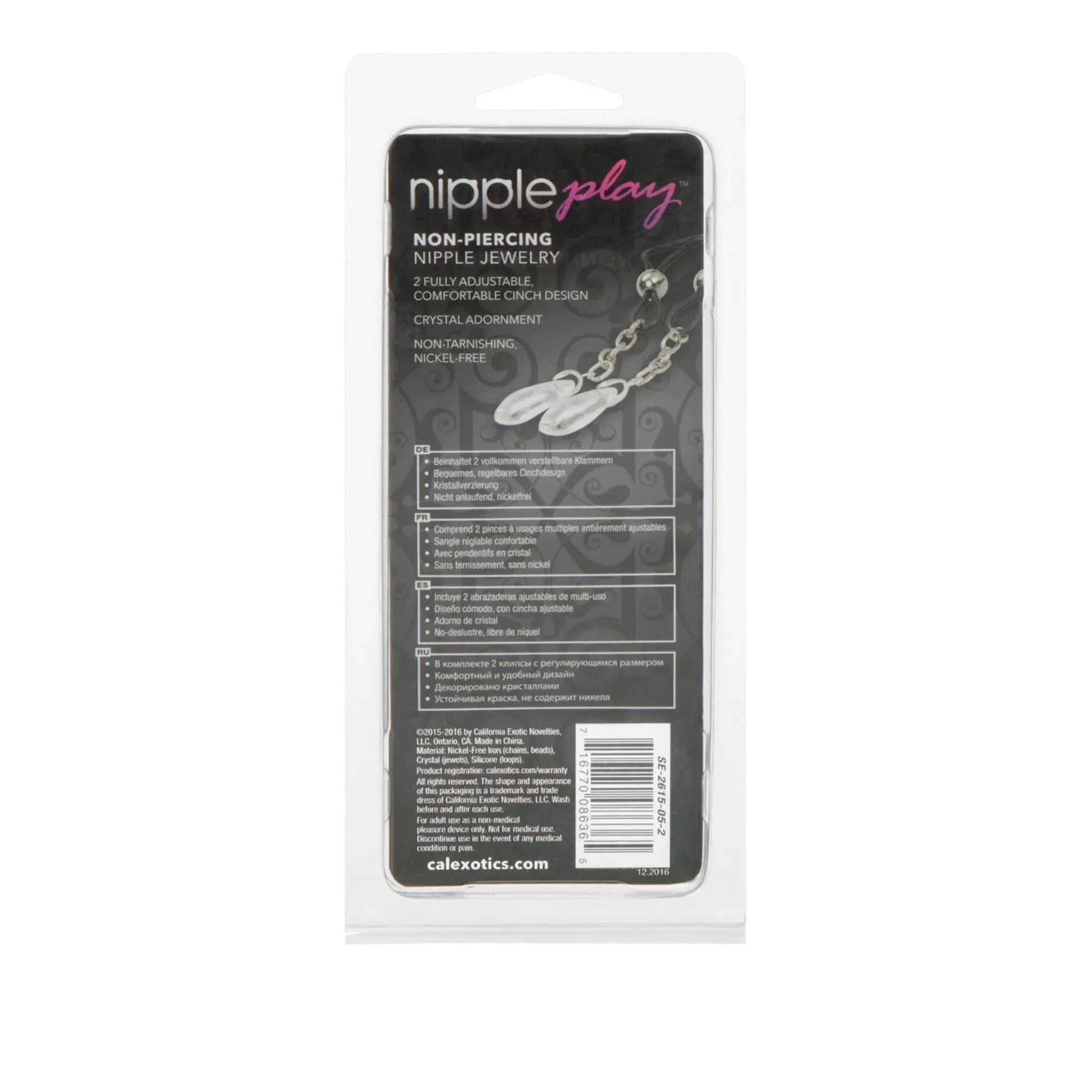 Non-Piercing Crystal Nipple Jewelry California Exotic Novelties