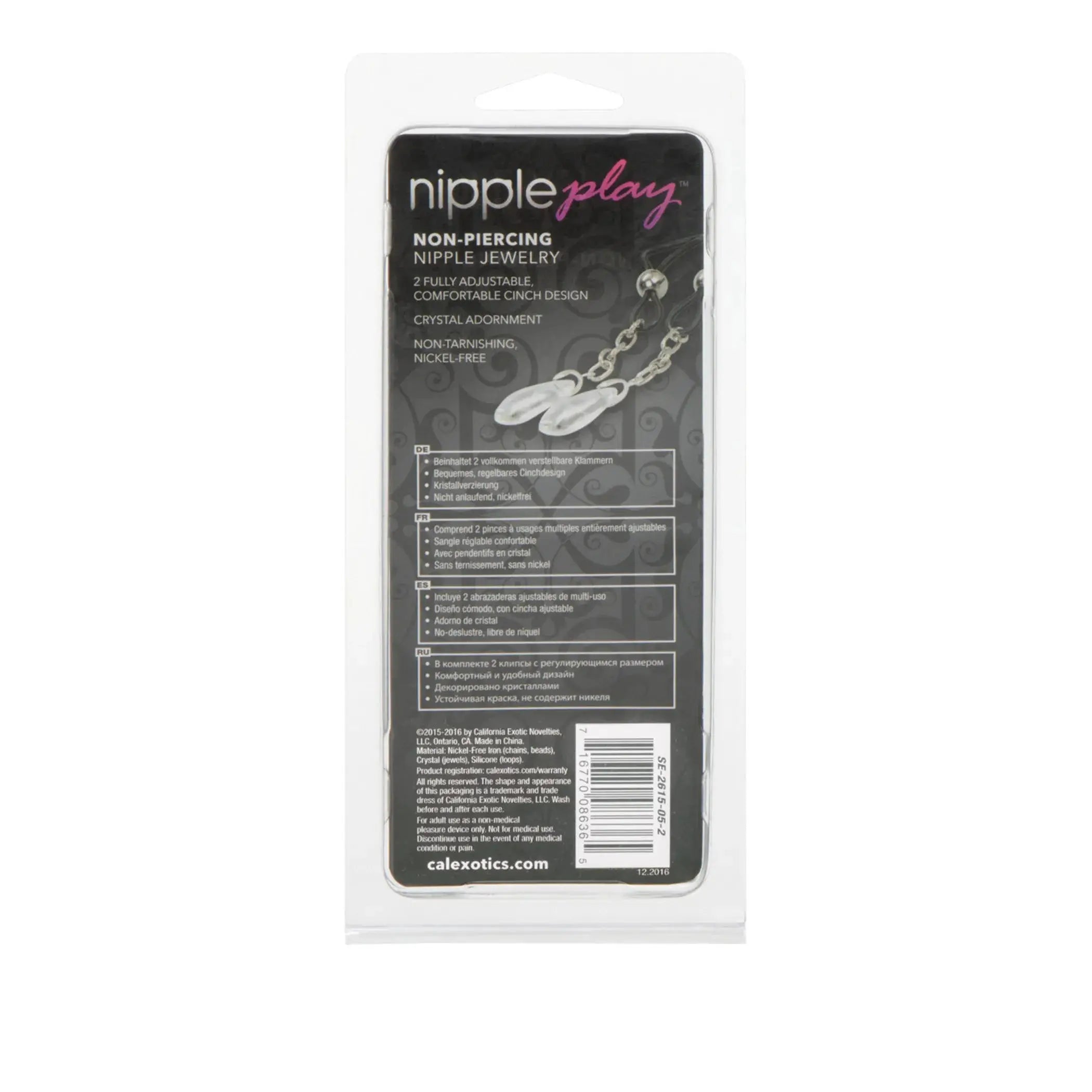 Non-Piercing Crystal Nipple Jewelry California Exotic Novelties