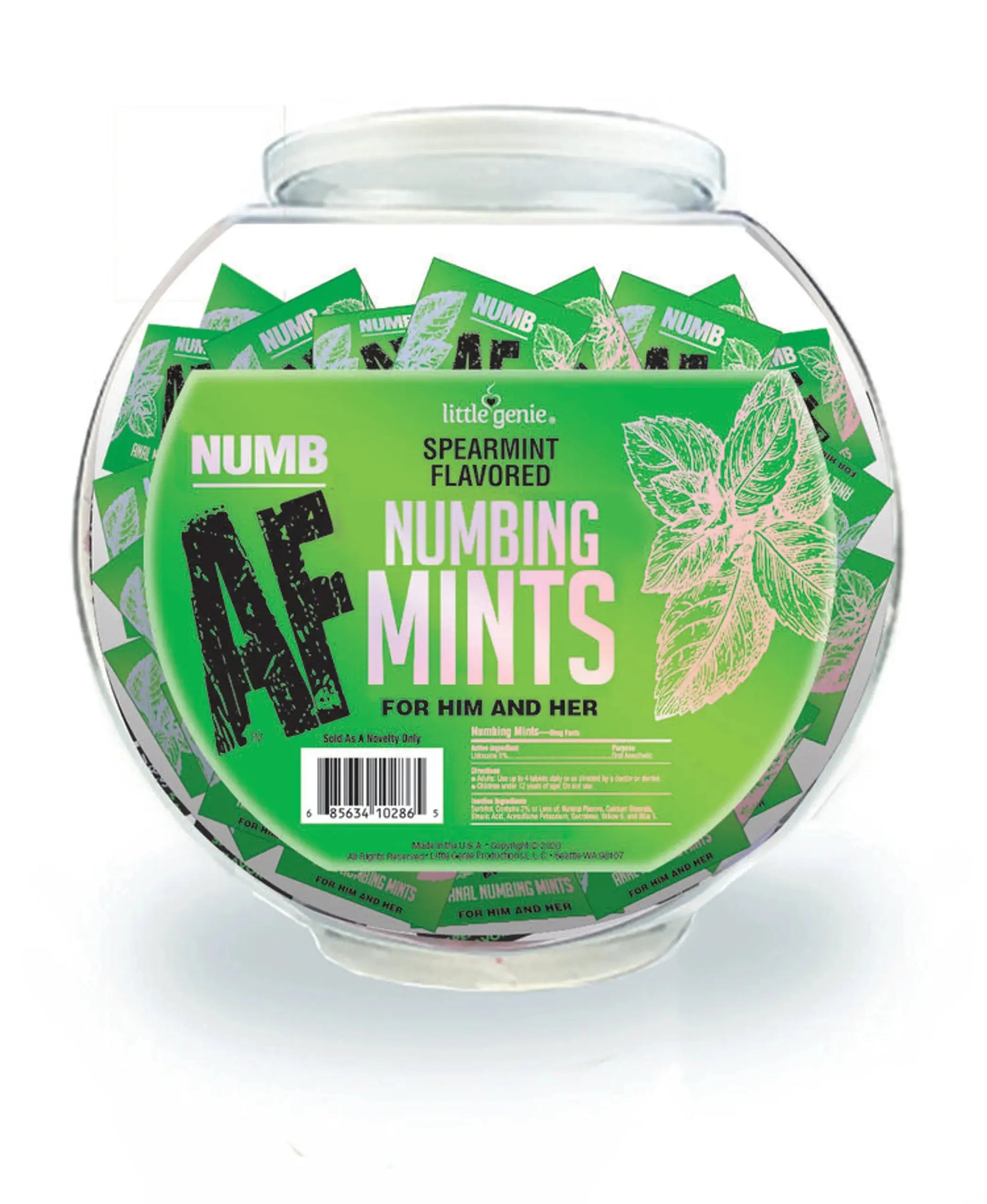 Numbing Mints 100pc Fishbowl Little Genie