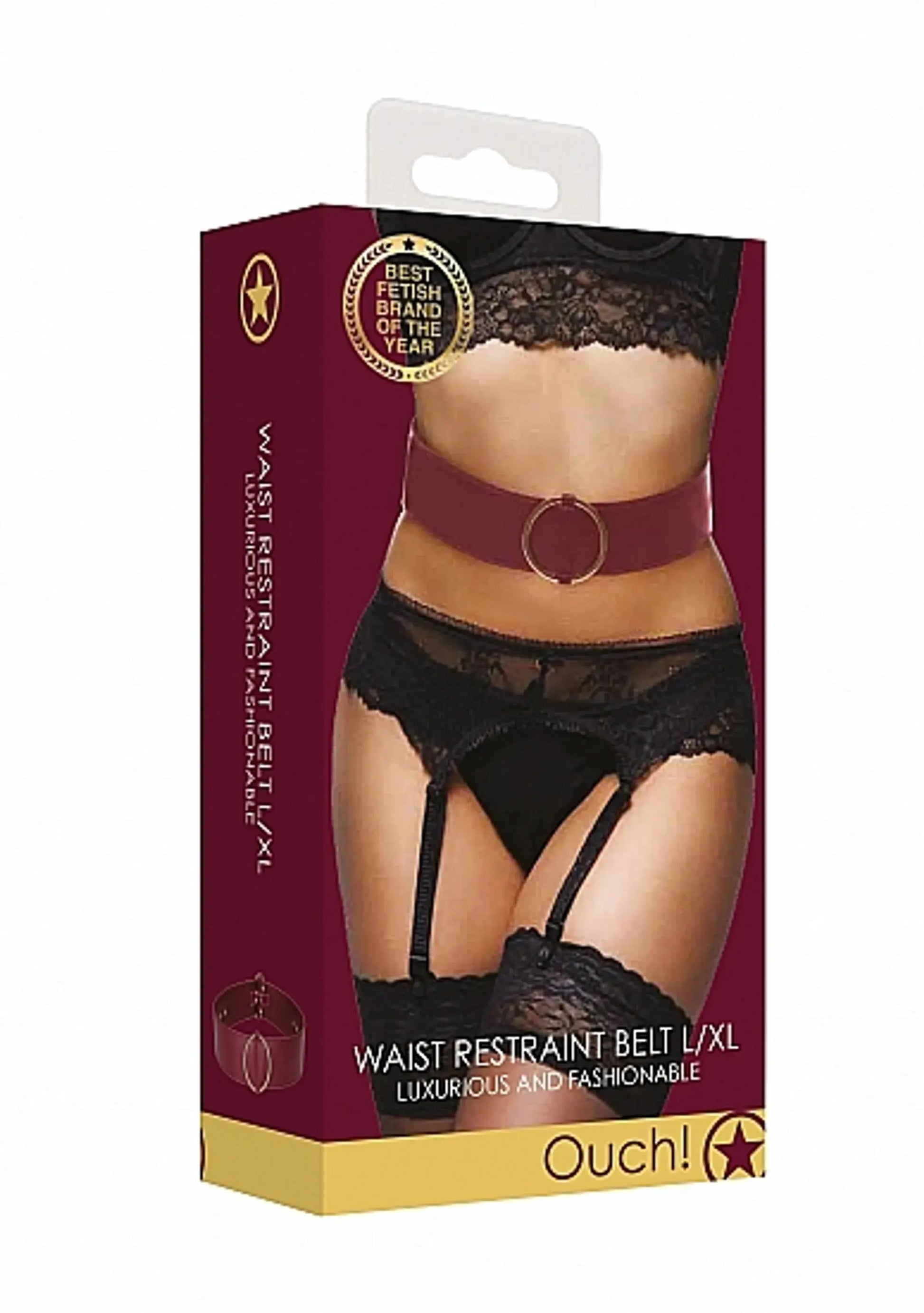 OUCH HALO WAIST BELT BURGUNDY SHOTS AMERICA