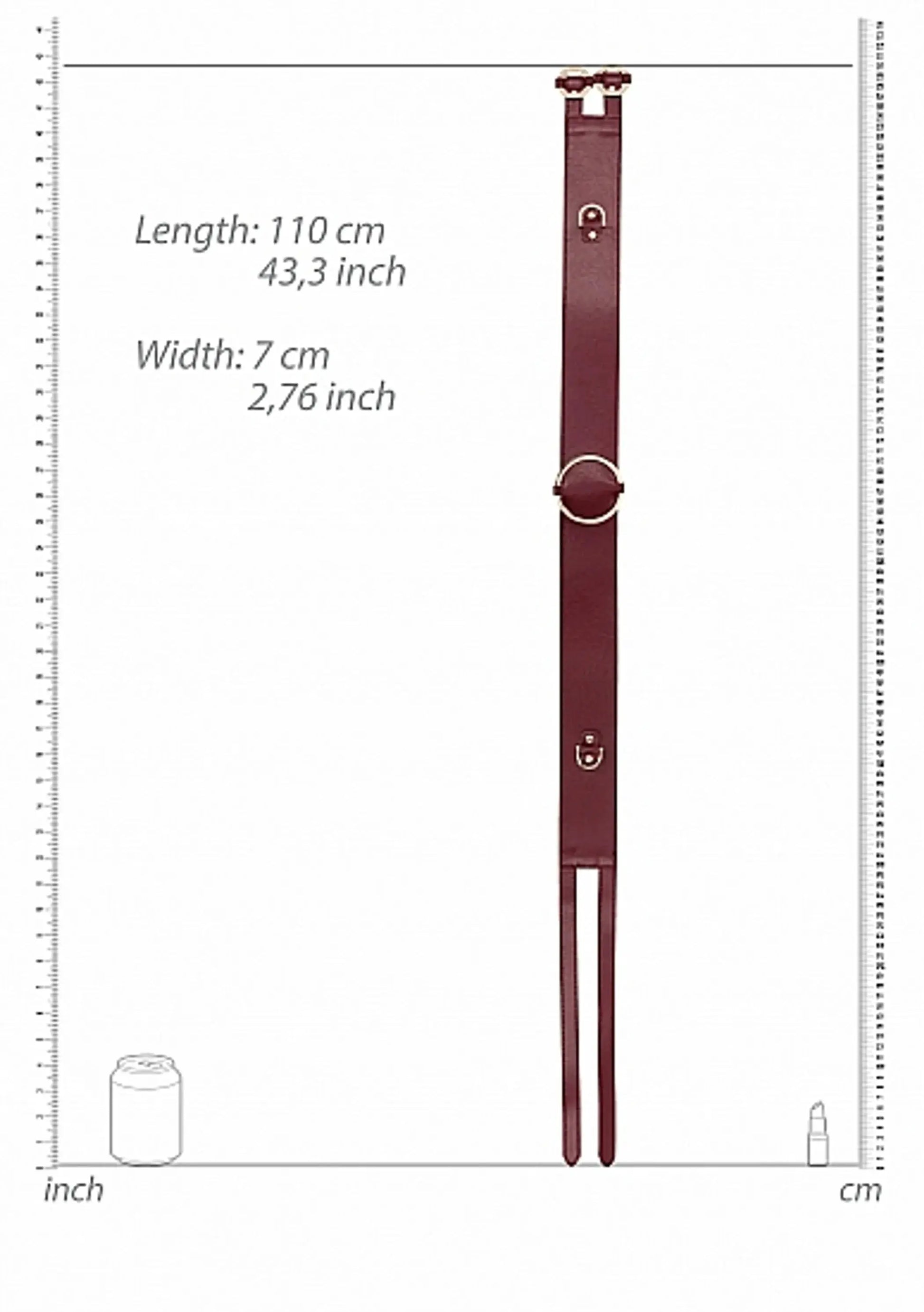 OUCH HALO WAIST BELT BURGUNDY SHOTS AMERICA