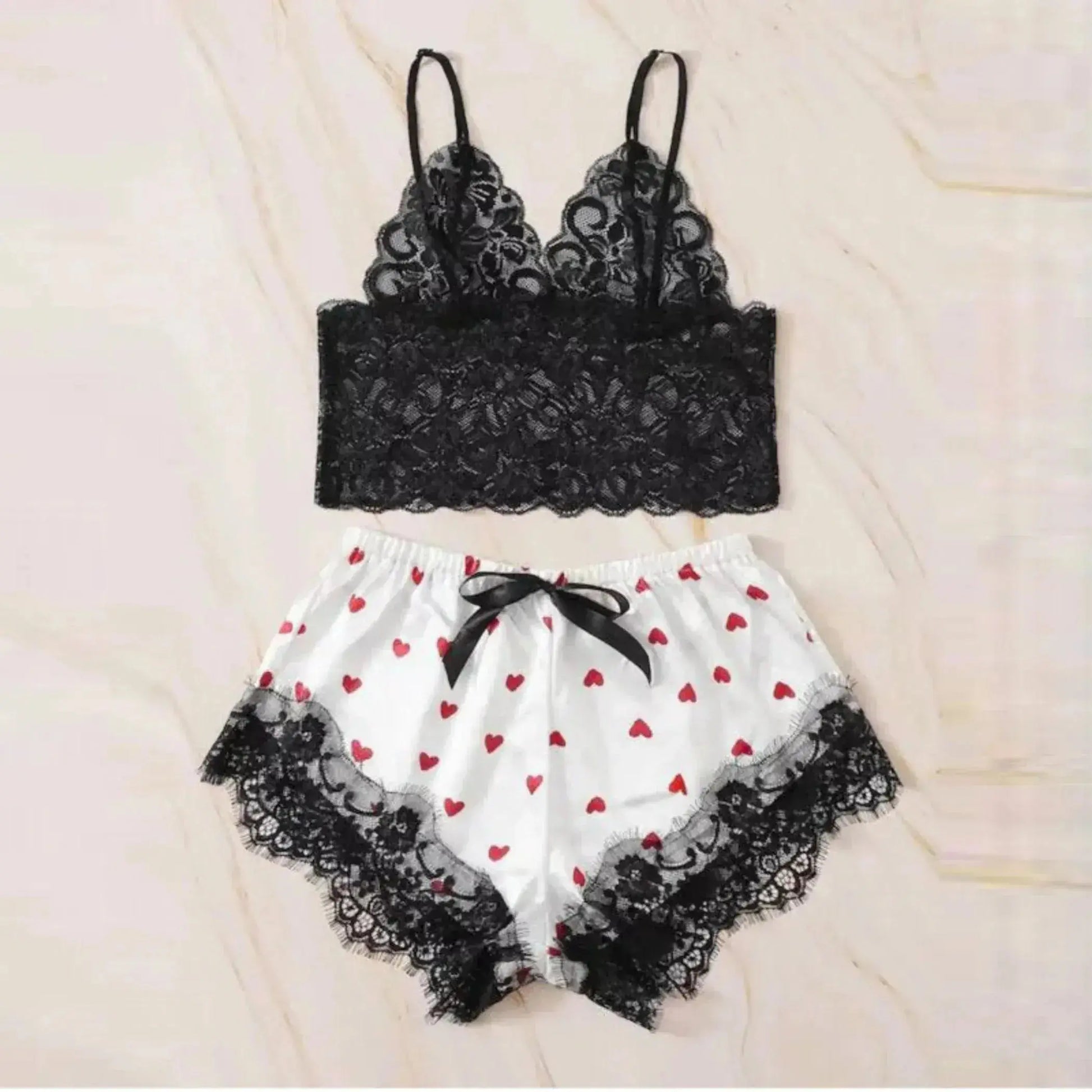 Oakley Lace Silk Nightwear Set La Belle Fantastique