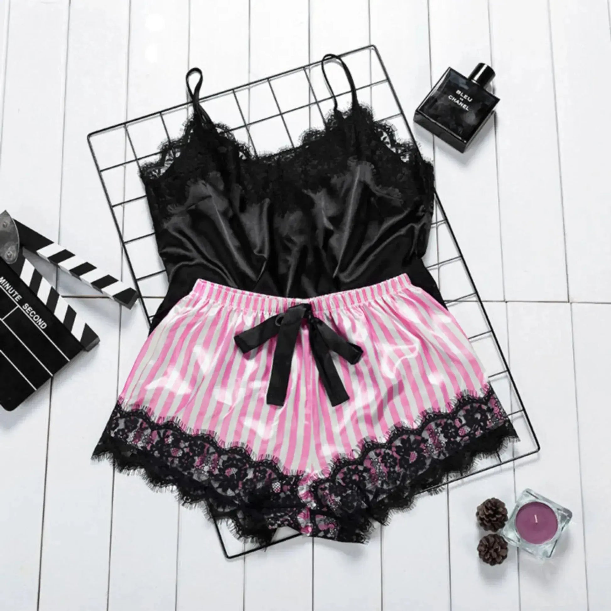 Oakley Lace Silk Nightwear Set La Belle Fantastique