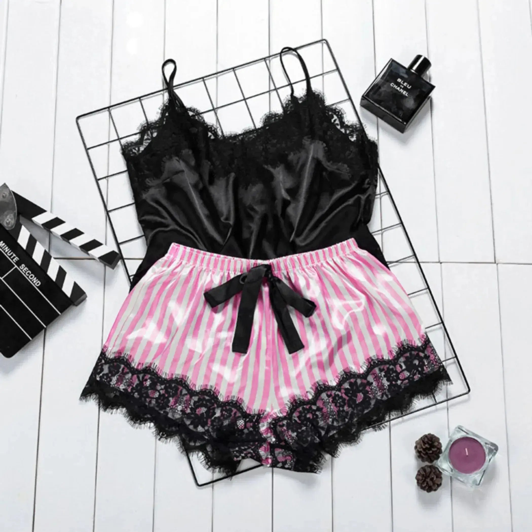 Oakley Lace Silk Nightwear Set La Belle Fantastique