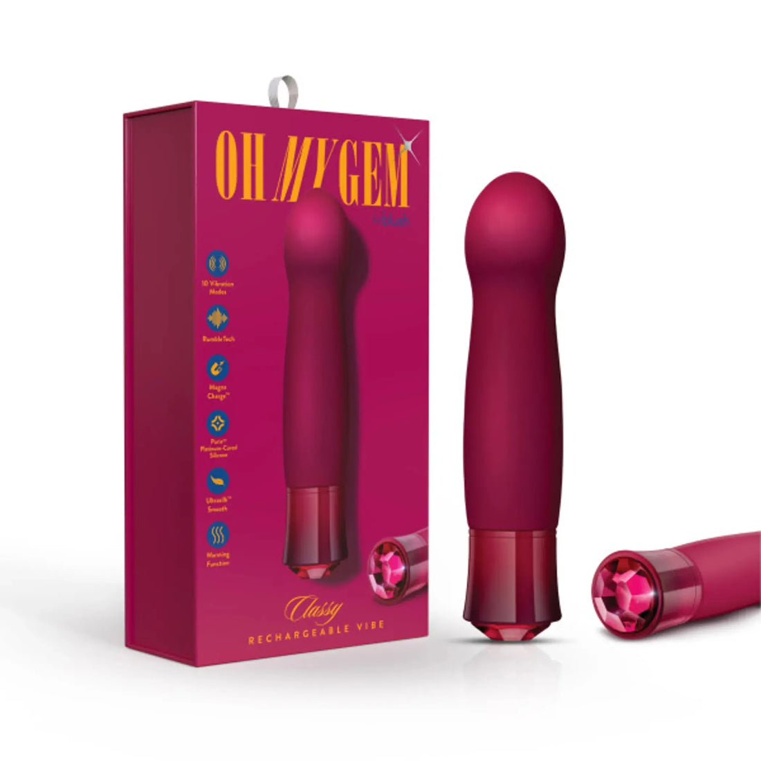 Oh My Gem Classy Garnet Vibrator Blush Novelties