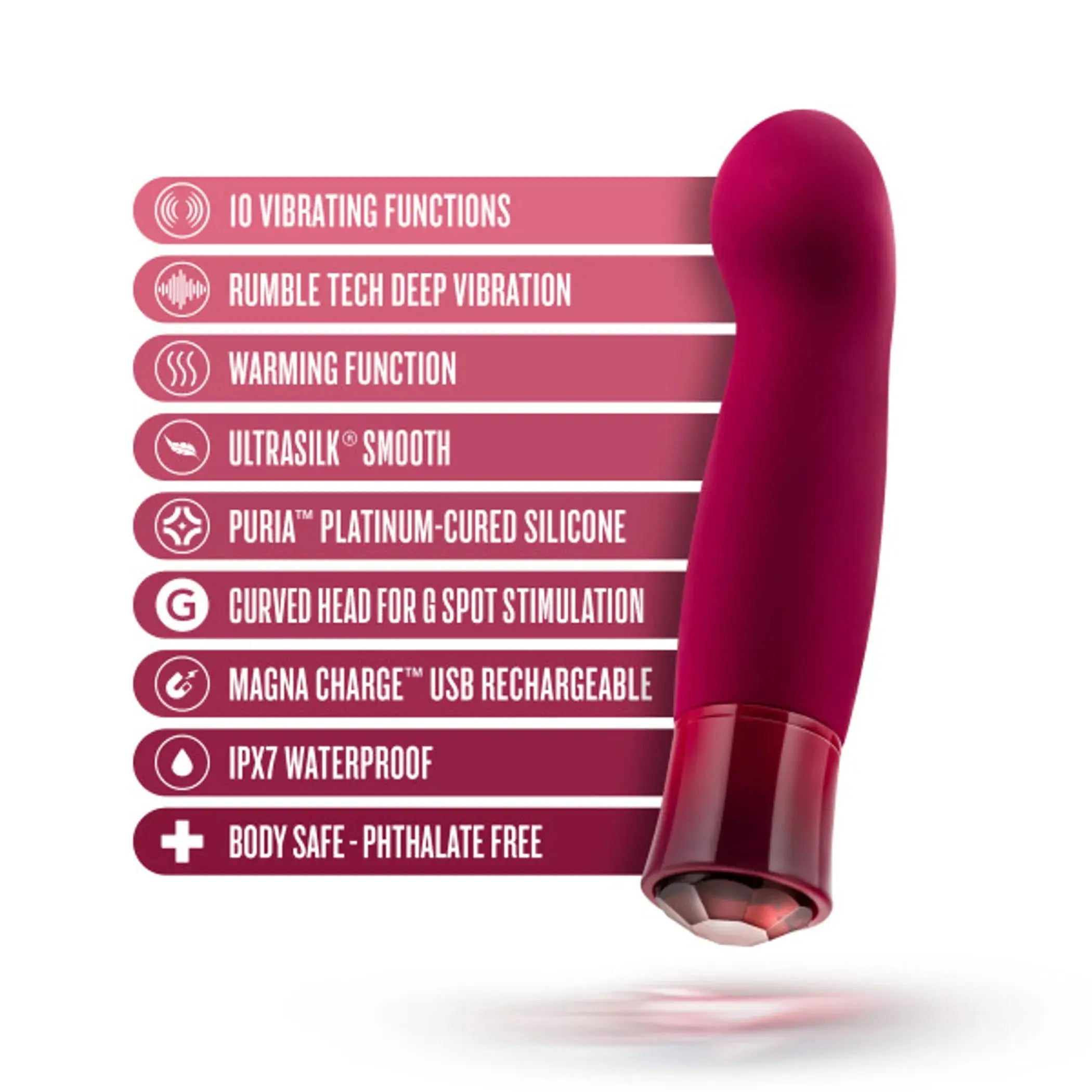 Oh My Gem Classy Garnet Vibrator Blush Novelties