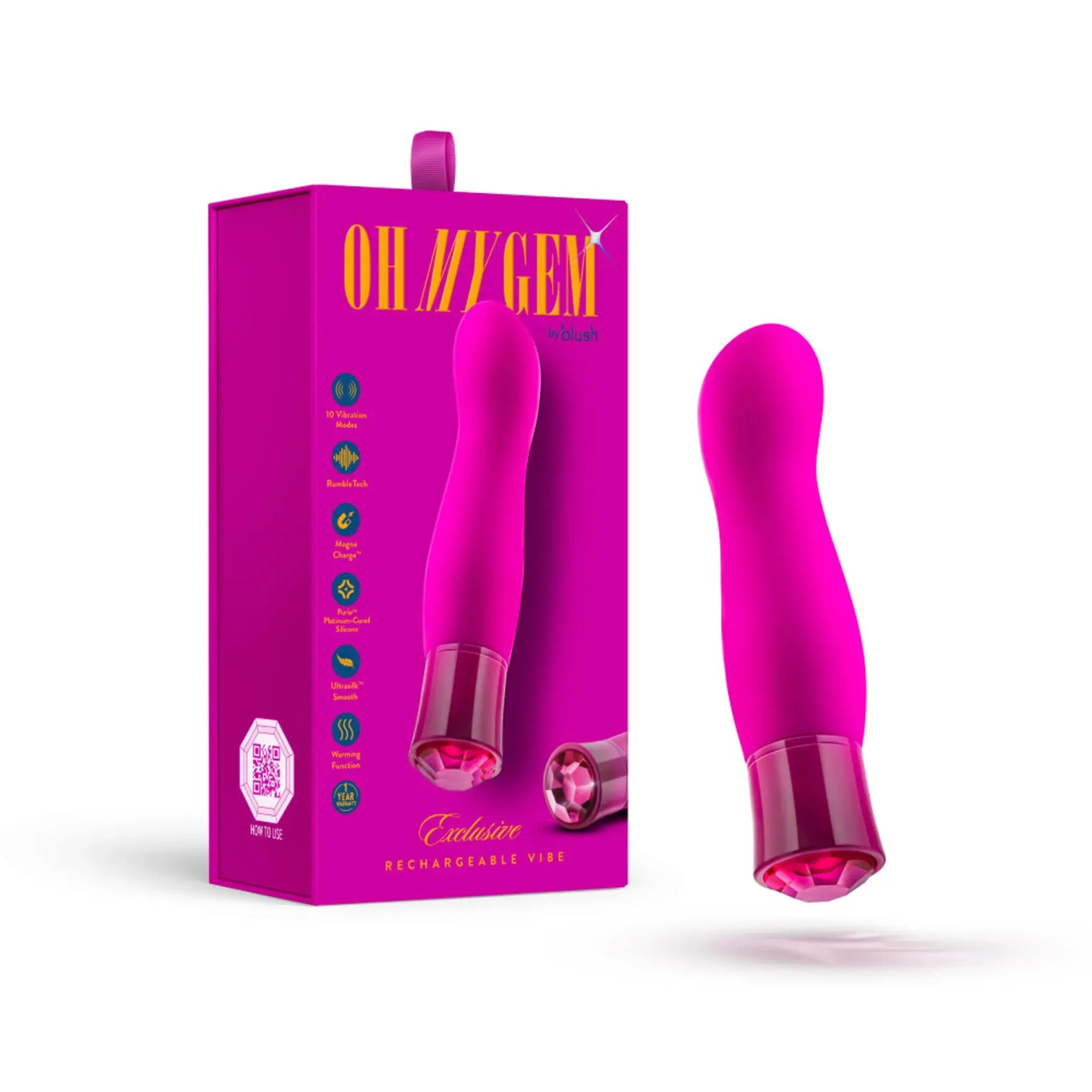 Oh My Gem Exclusive Tourmaline Vibrator Blush Novelties