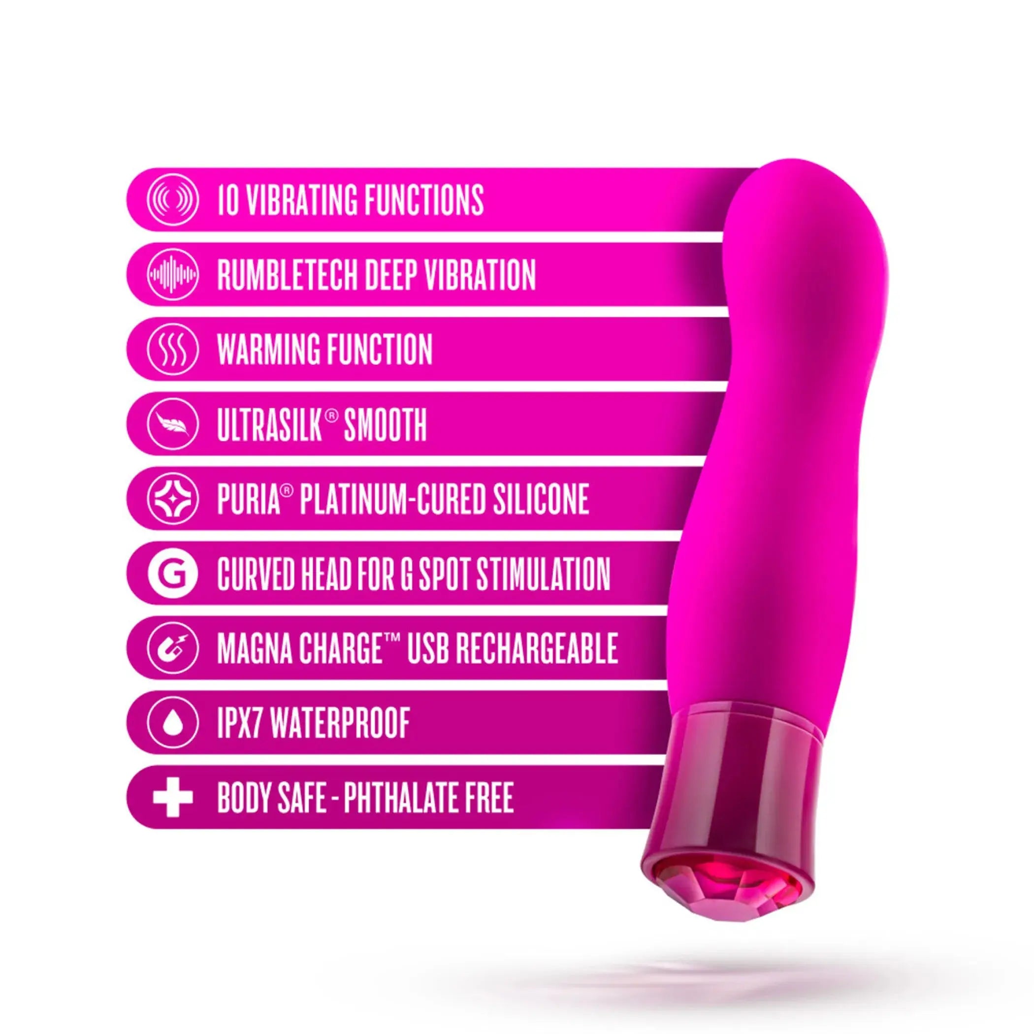 Oh My Gem Exclusive Tourmaline Vibrator Blush Novelties