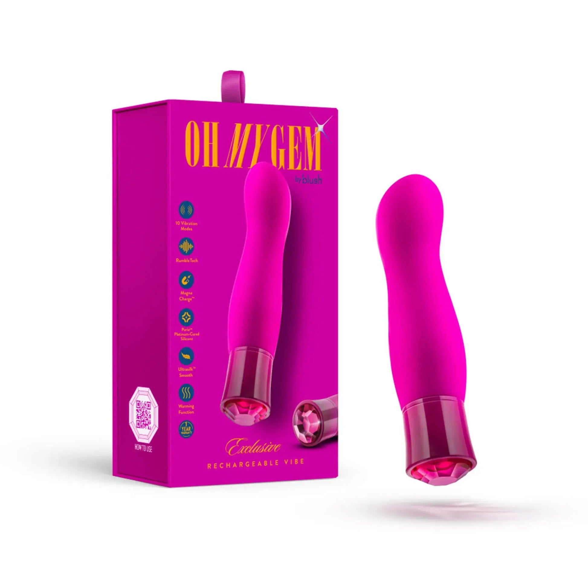 Oh My Gem Exclusive Tourmaline Vibrator Blush Novelties