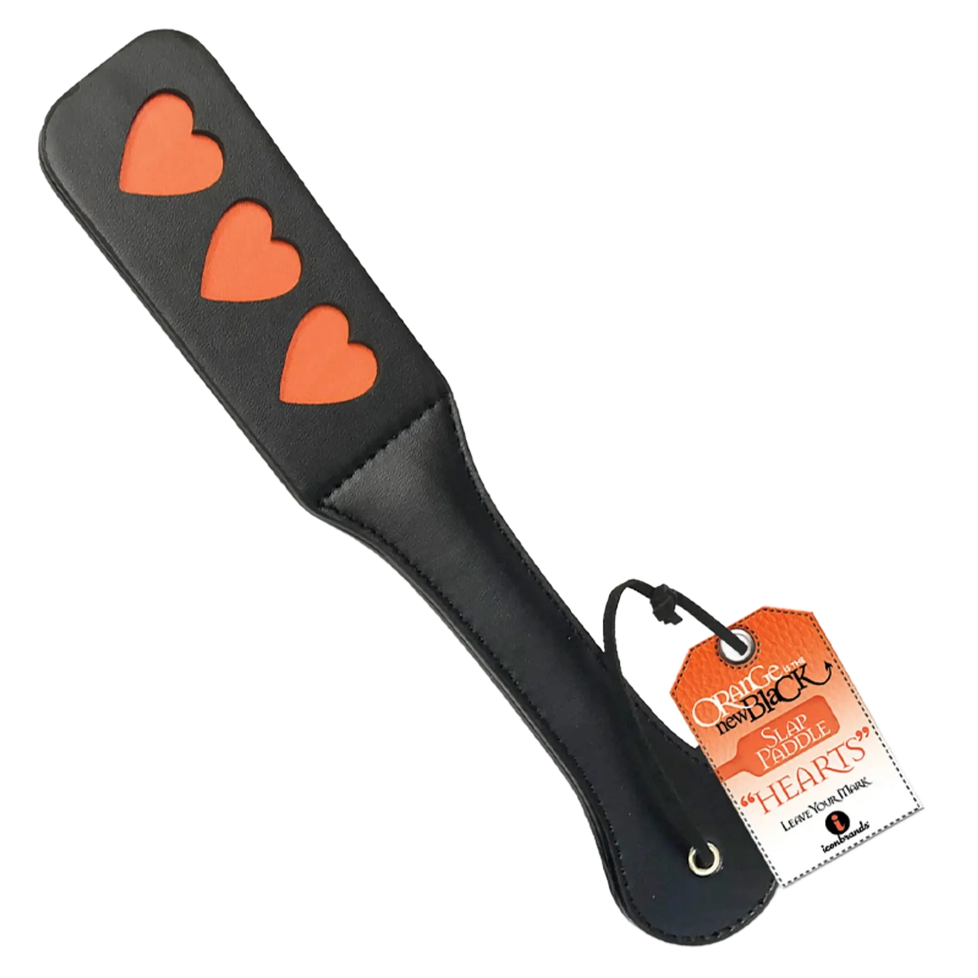 THE 9'S ORANGE IS THE NEW BLACK SLAP PADDLE HEARTS Icon Brands