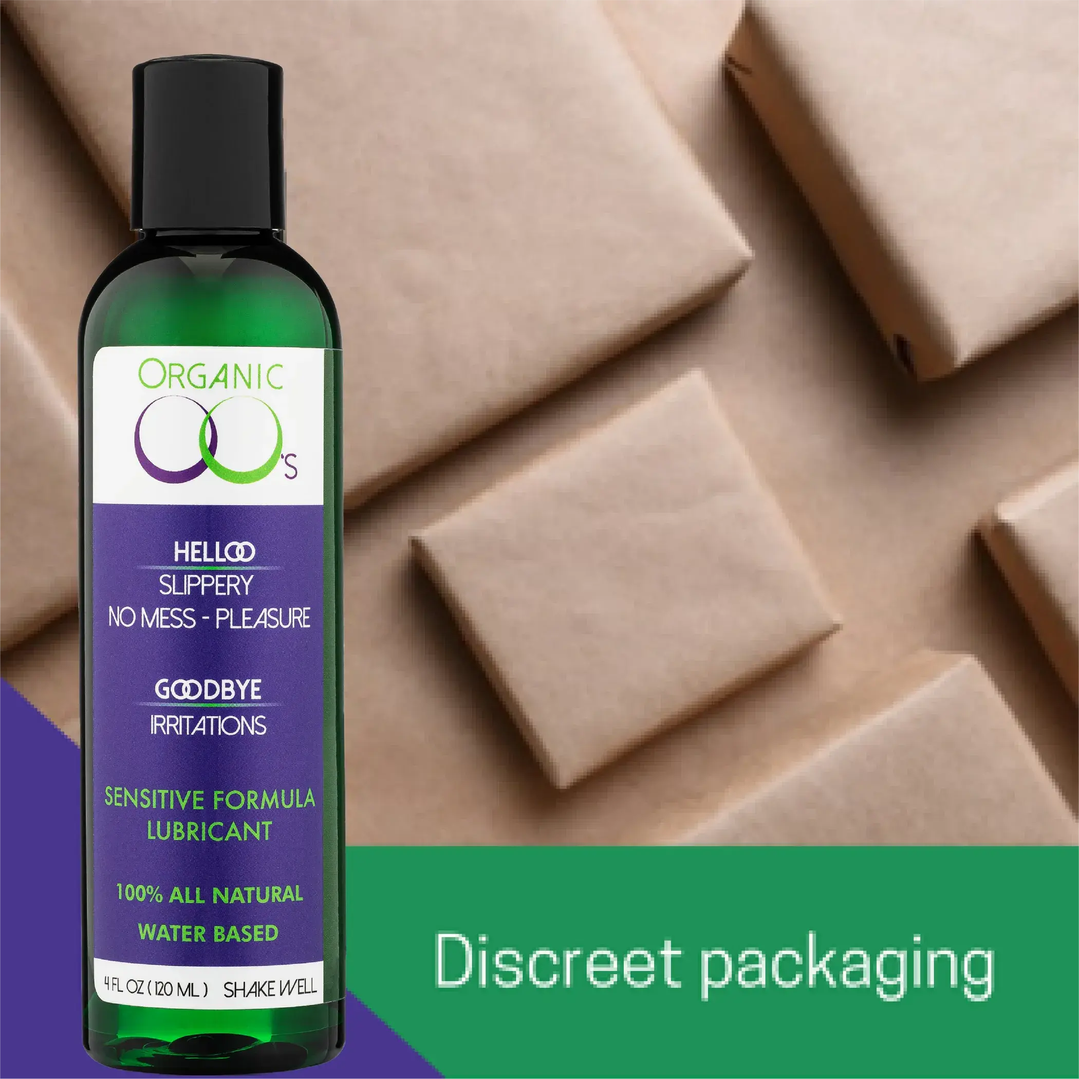 Organic OO's Water Based 100% All Natural Personal Lubricant Organic OO's