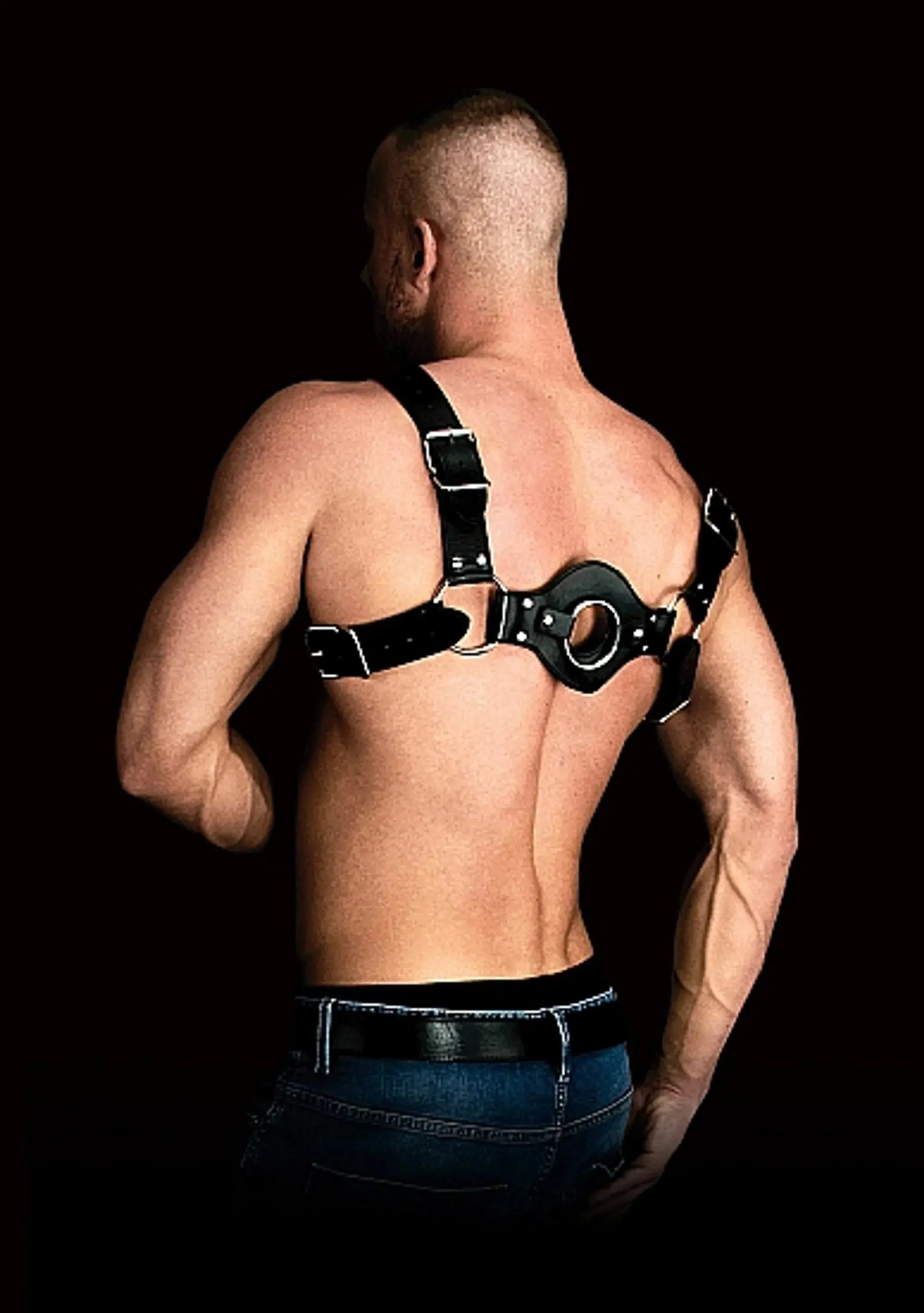 Ouch! Costas Solid Structure Black Harness Shots America