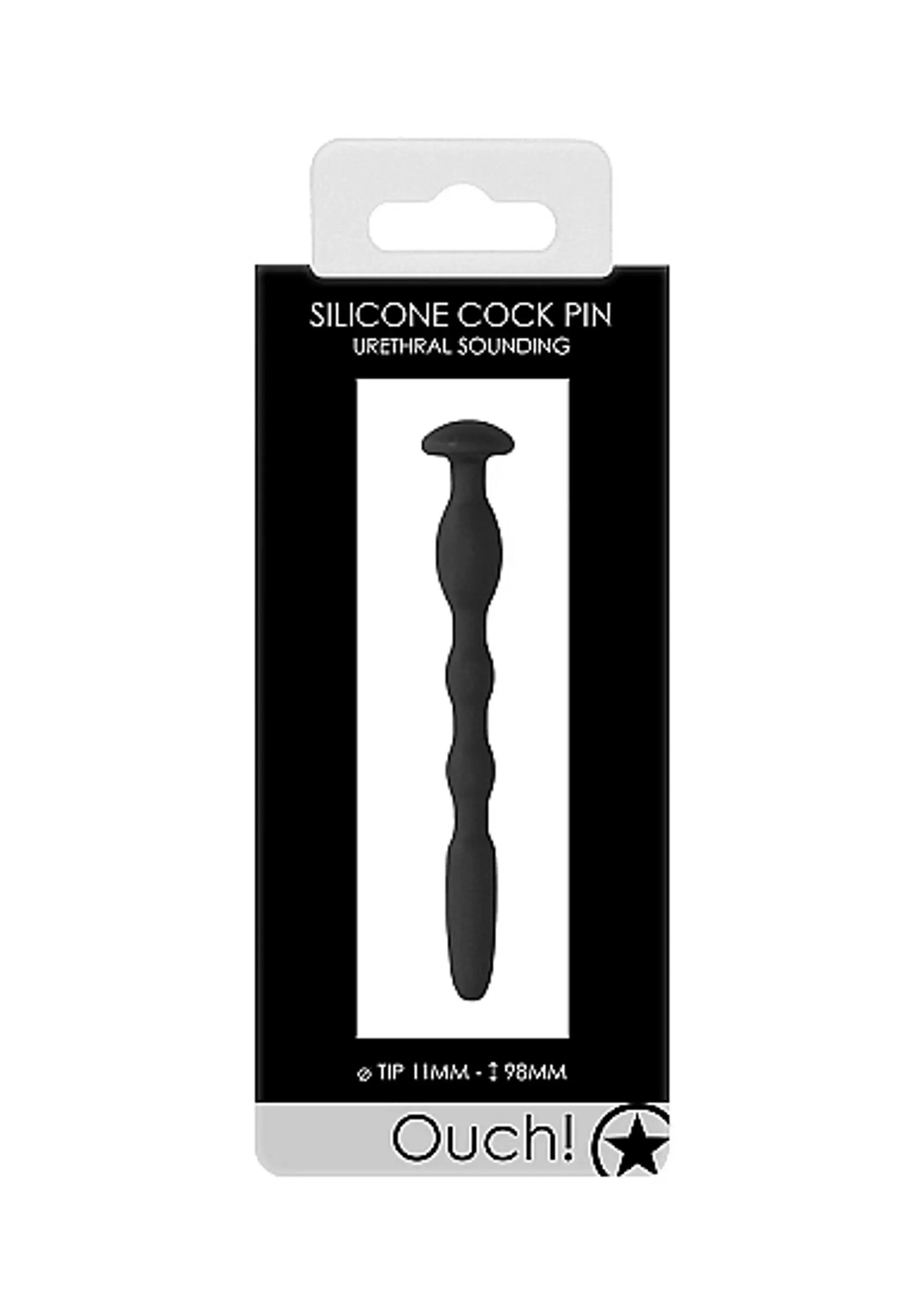 Ouch! Silicone Penis Plug with Ribbing 0.4in / 11mm Shots America