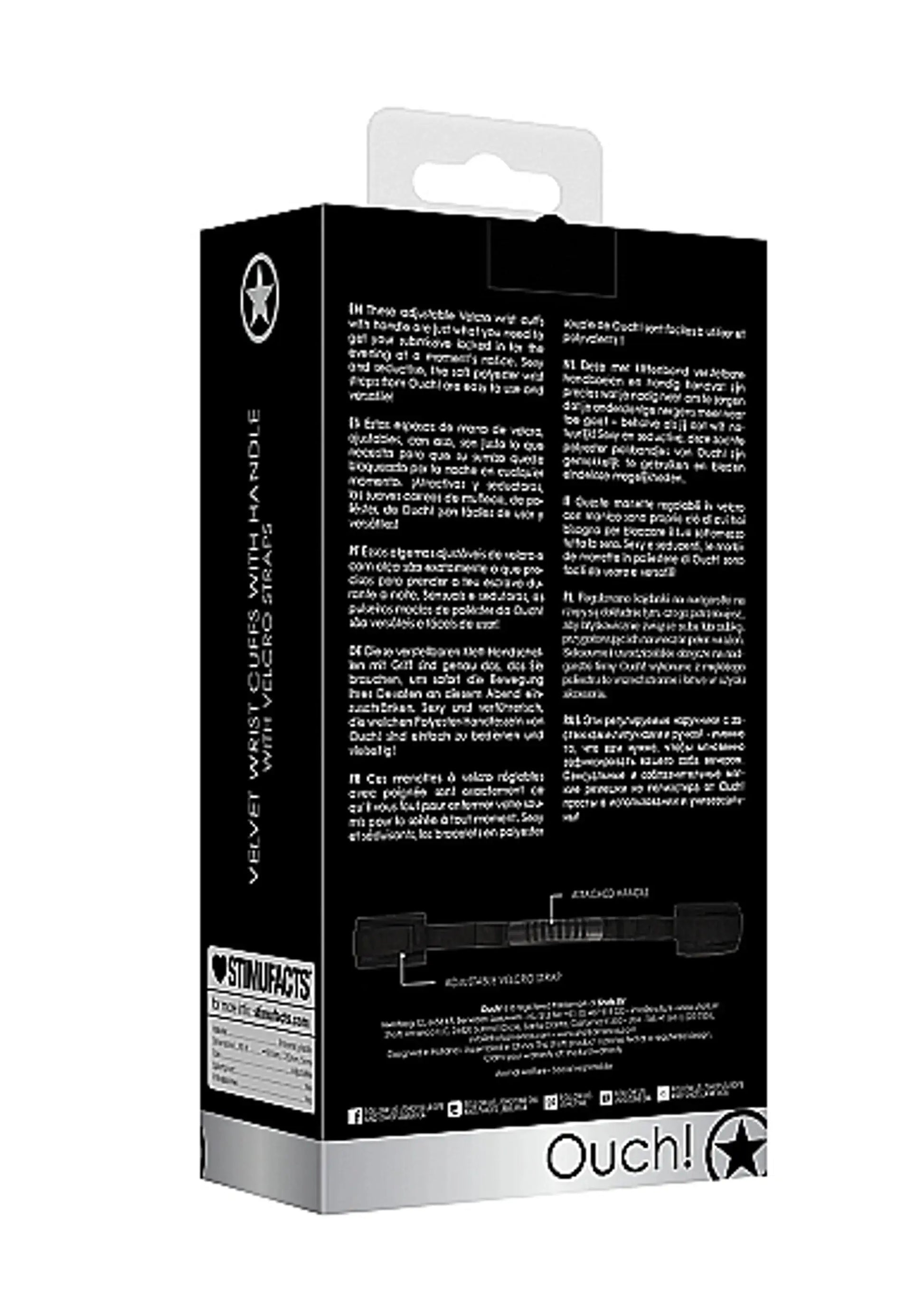 Ouch! Sturdy Handcuffs With Handle Black Shots America