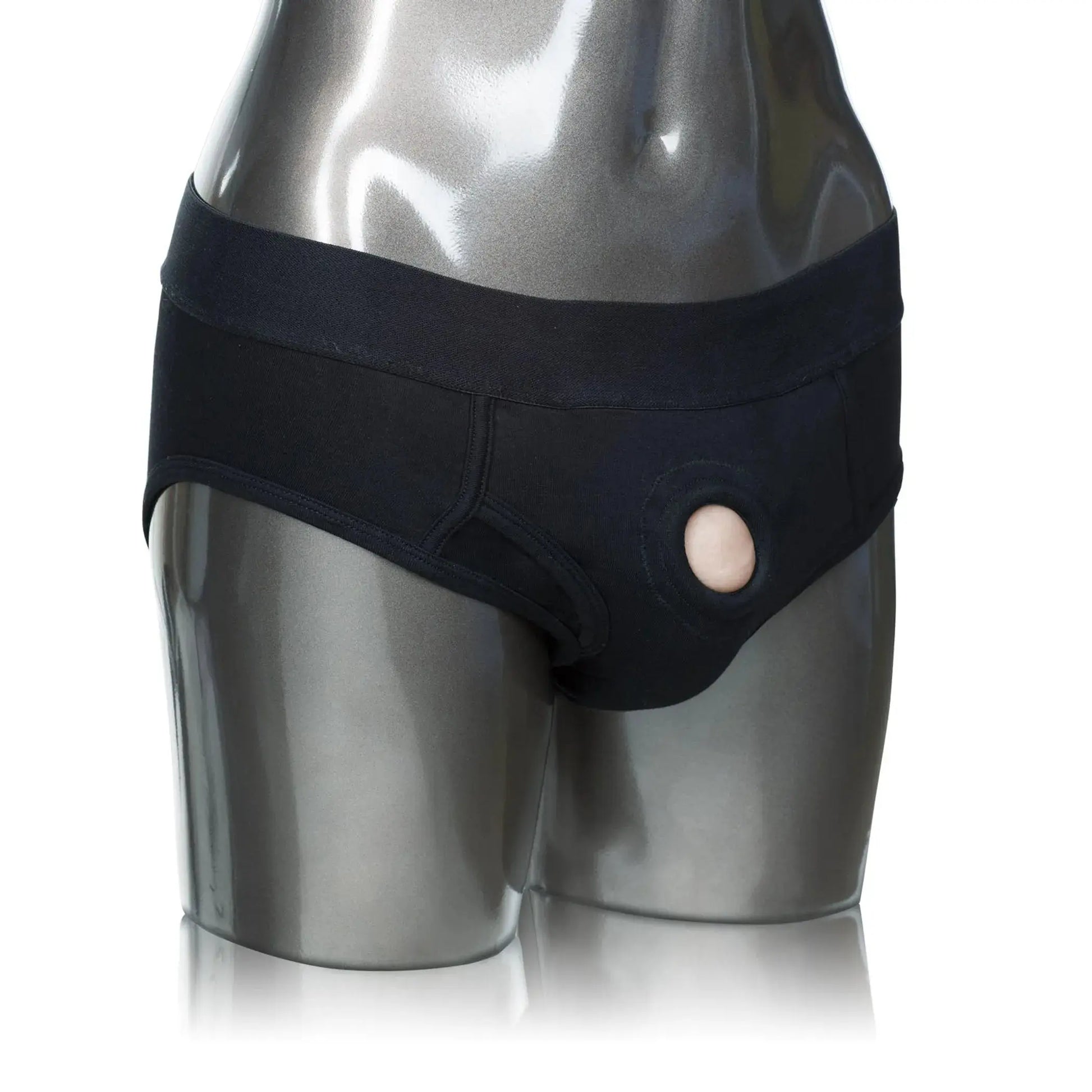PACKER GEAR BLACK BRIEF HARNESS California Exotic Novelties