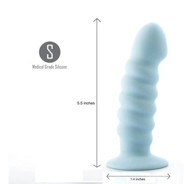 PARIS 6 SILICONE DONG PASTEL BLUE " Maia Toys
