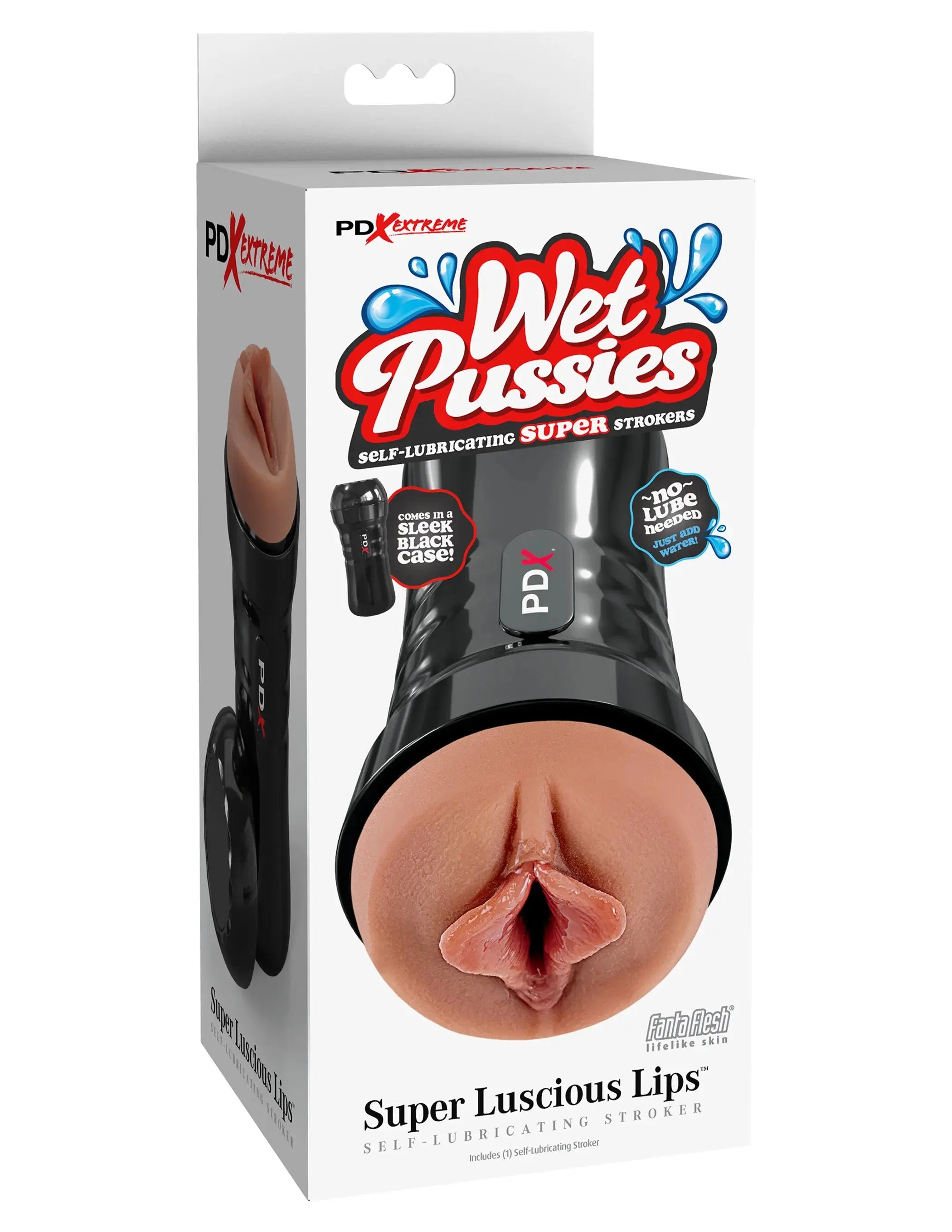 PDX EXTREME WET PUSSIES SUPER LUSCIOUS LIPS BROWN Pipedream Products