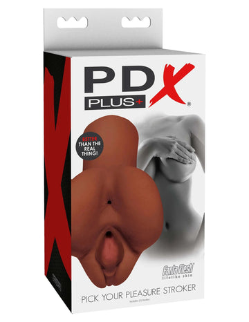 PDX PLUS PICK YOUR PLEASURE STROKER BROWN Pipedream Products