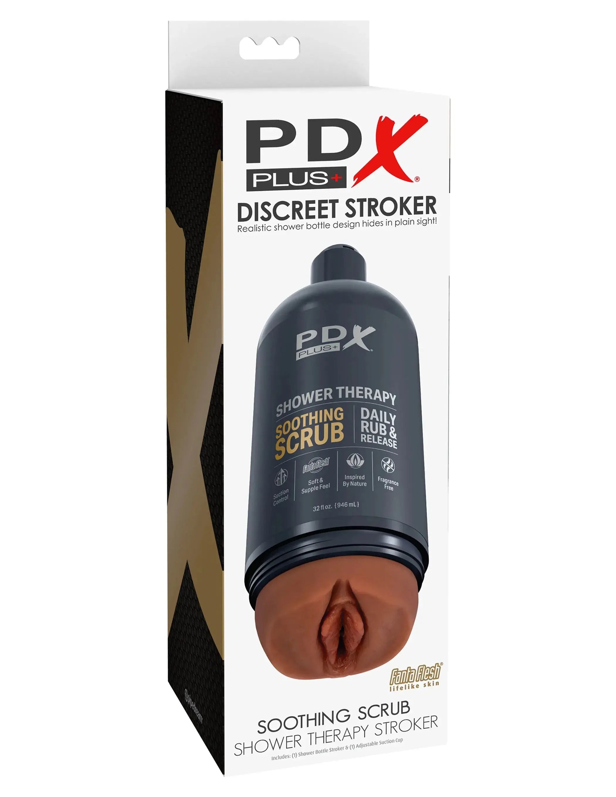 PDX SHOWER THERAPY SOOTHING SCRUB BROWN Pipedream Products